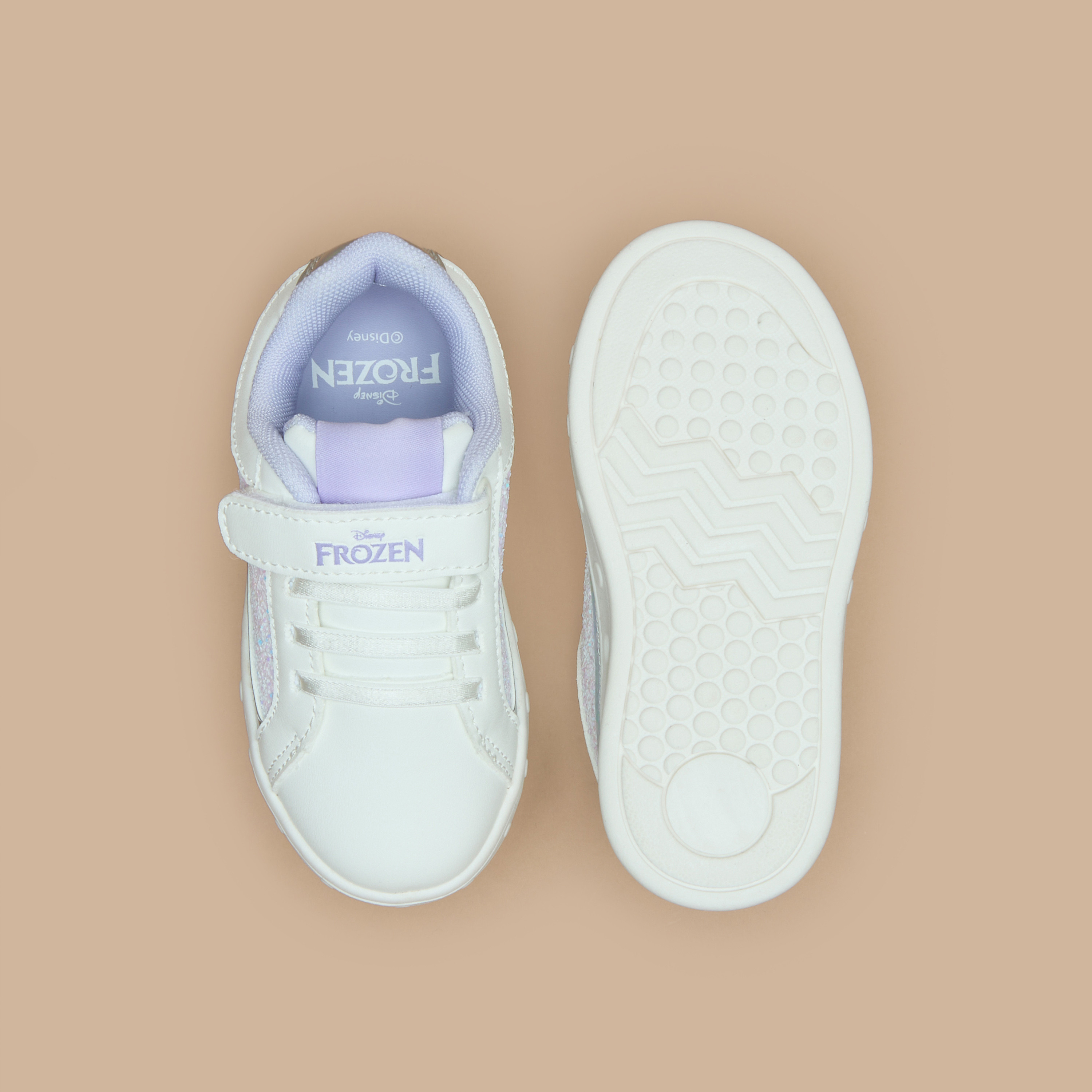 Disney Frozen Theme Sneakers with Hook and Loop Closure-girls-shoes-sneakers-image-4