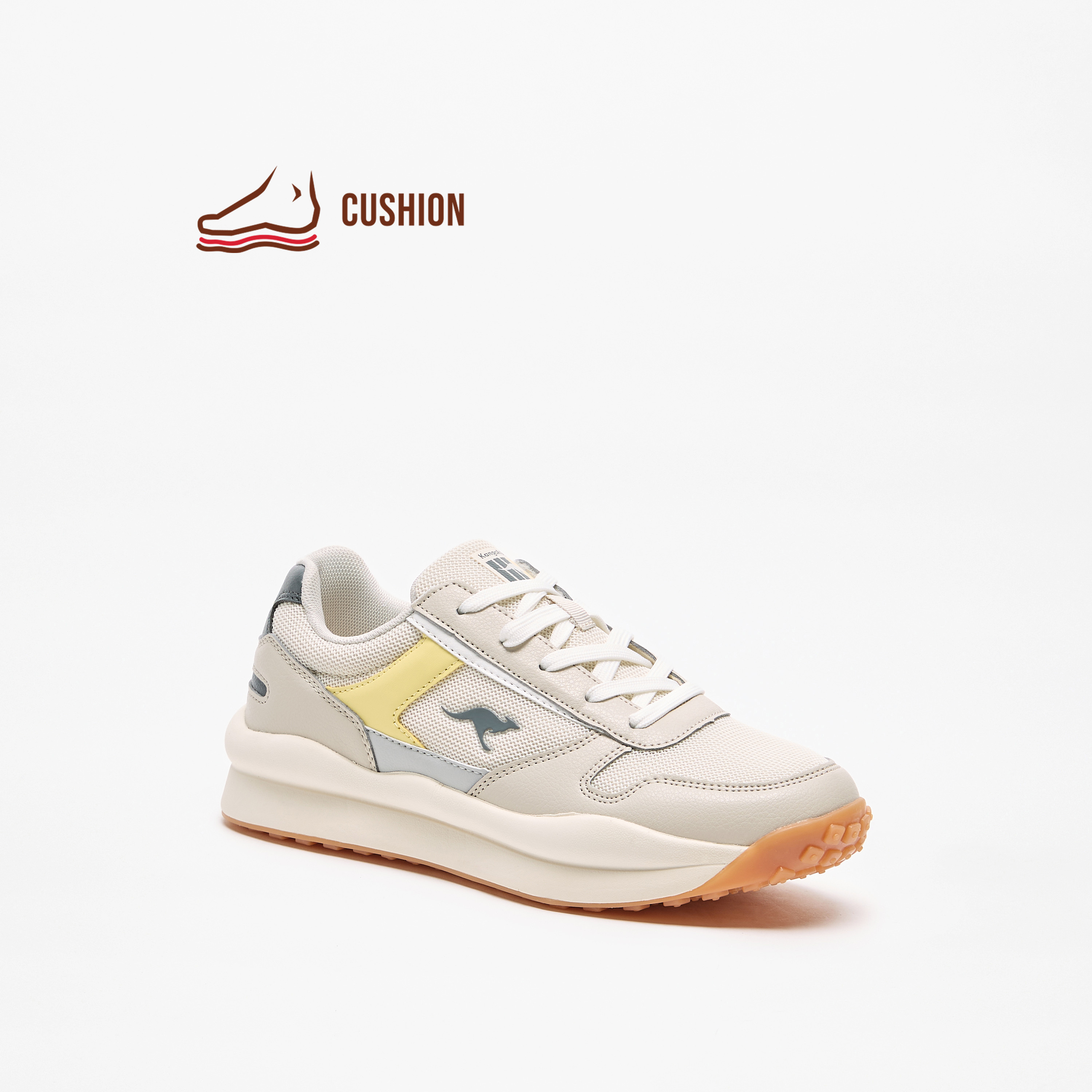 KangaROOS Women's Panelled Lace-Up Sports Shoes with Cushioning-sports-women-shoes-image-1