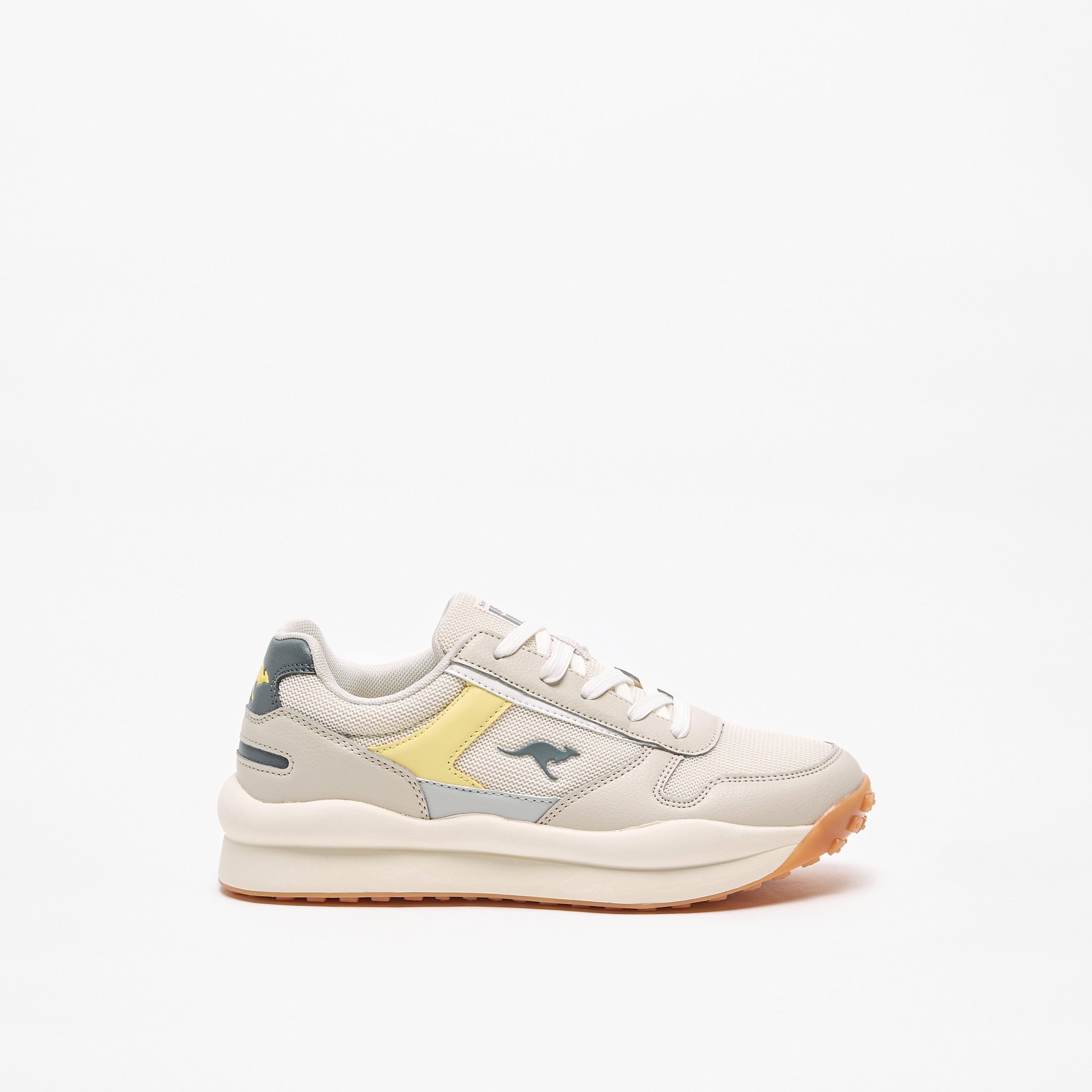 KangaROOS Women's Panelled Lace-Up Sports Shoes with Cushioning-sports-women-shoes-image-3