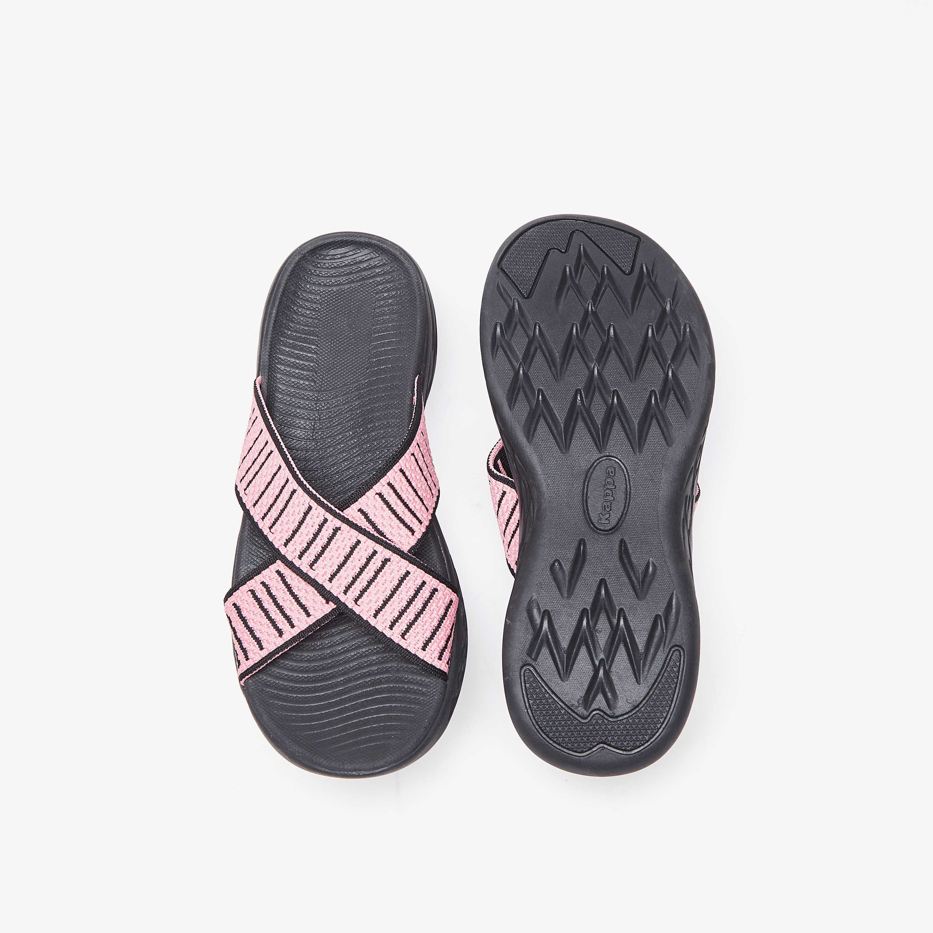 صندل سهل الارتداء بأحزمة متقاطعة للنساء من كابا-women-shoes-flats-sandals-image-4