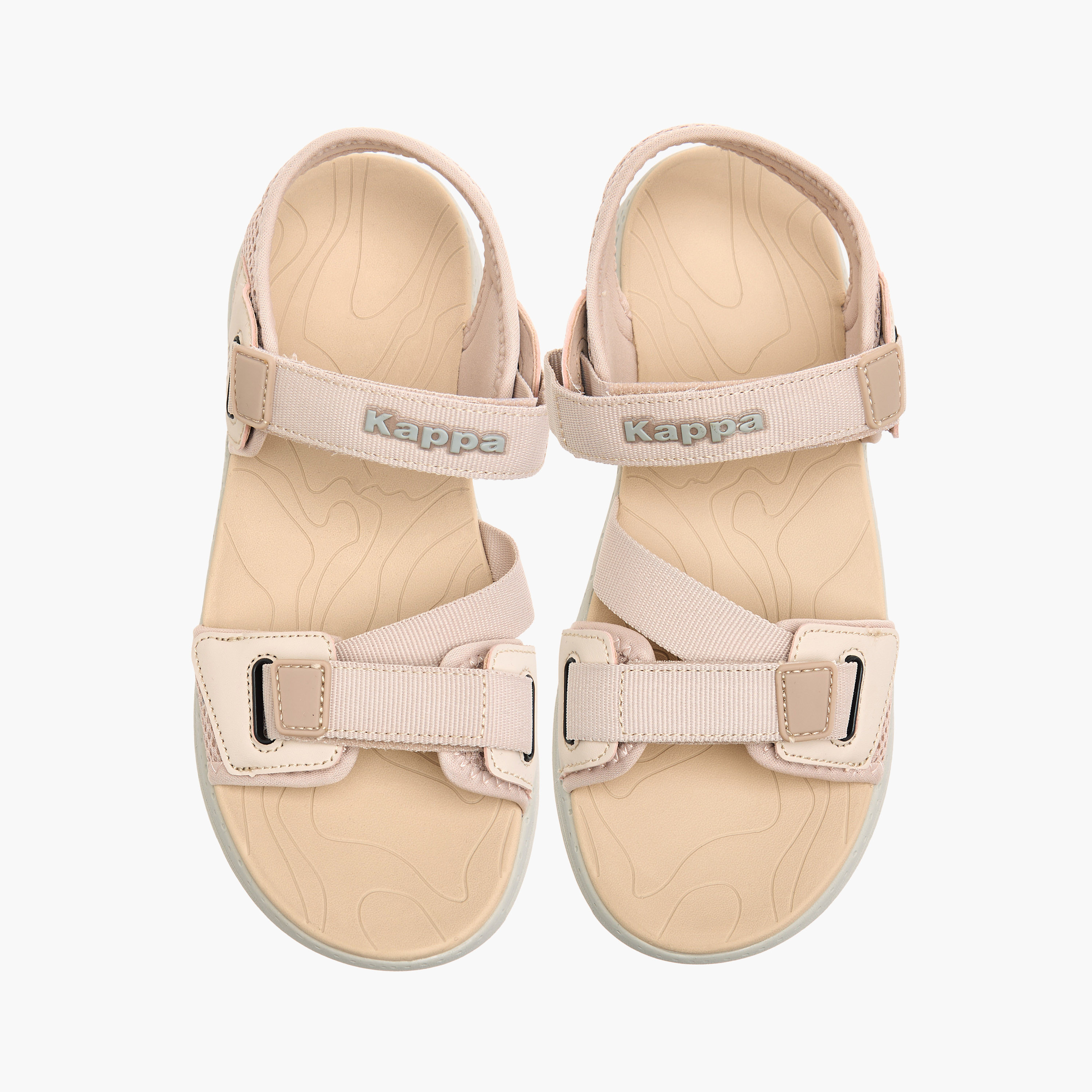 Kappa Women's Logo Detail Sandals with Hook and Loop Closure-women-shoes-sandals-floaters-image-1