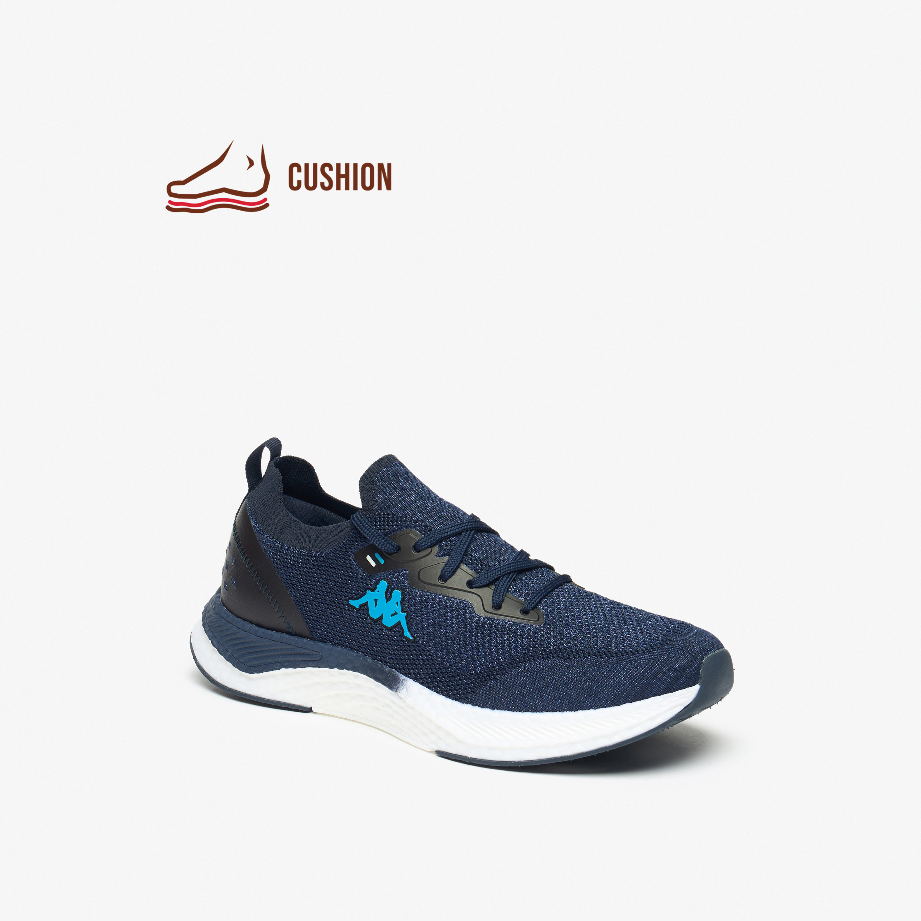 Kappa Men's Logo Detail Lace-Up Sports Shoes with Cushioning-sports-men-shoes-image-1
