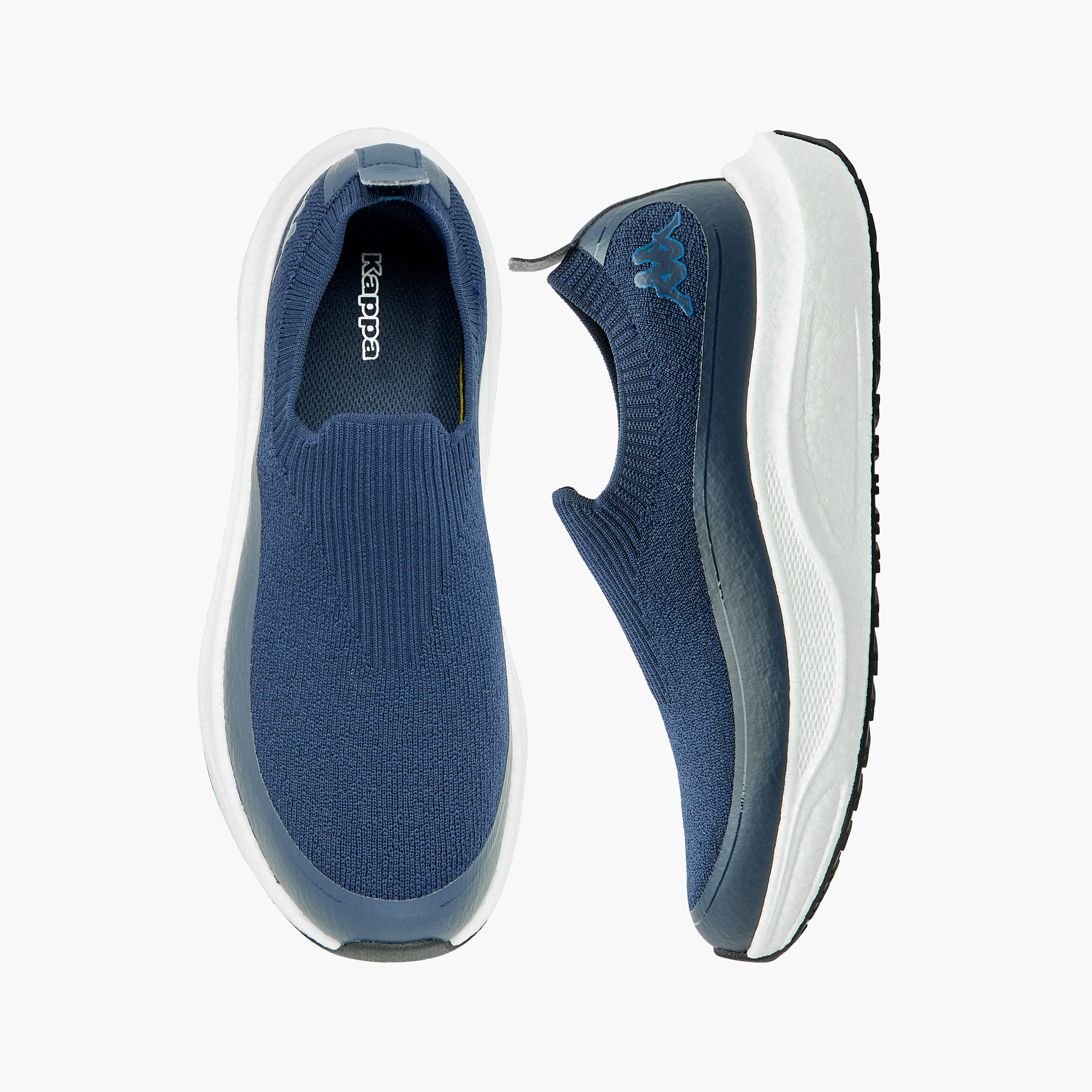Kappa Men's Textured Slip-On Sports Shoes with Pull Tabs-sports-men-shoes-image-1