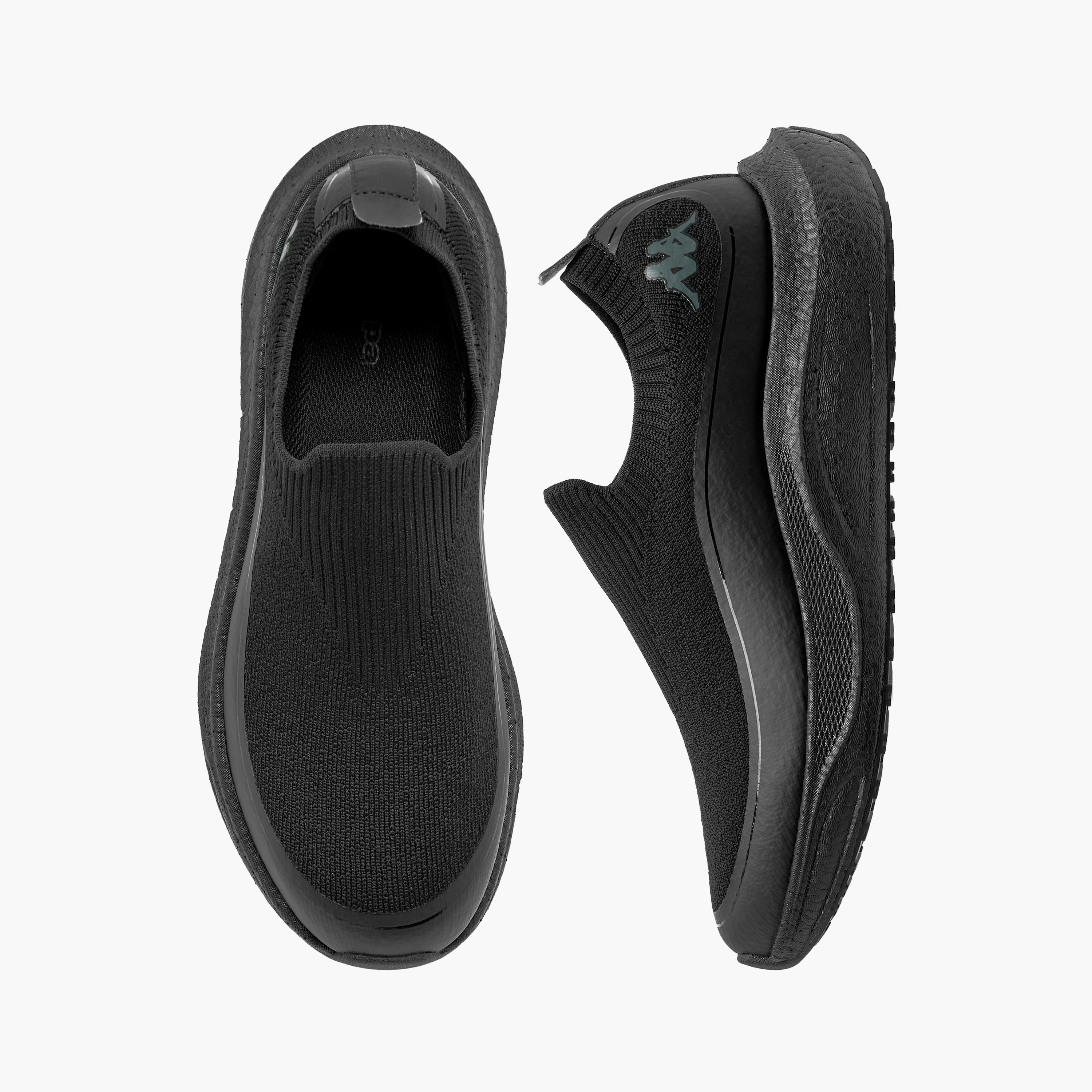 Kappa Men's Textured Slip-On Sports Shoes with Pull Tabs-sports-men-shoes-image-1