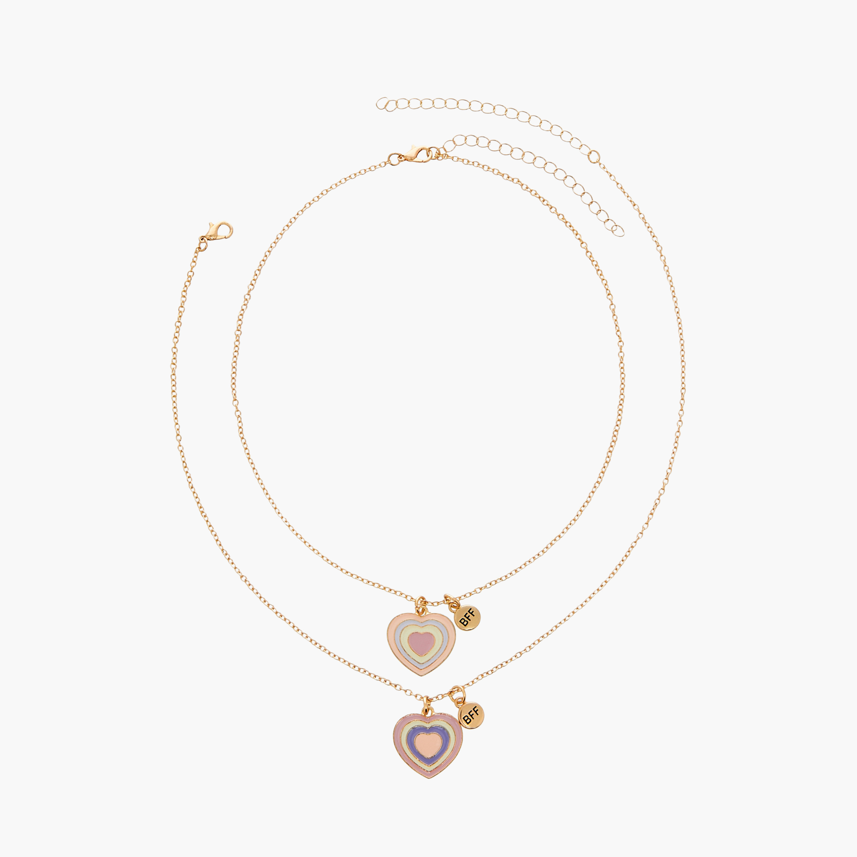 عقد بدلاية قلب ومشبك إغلاق من فلورا بيلا- طقم من قطعتين-girls-accessories-jewellery-image-1