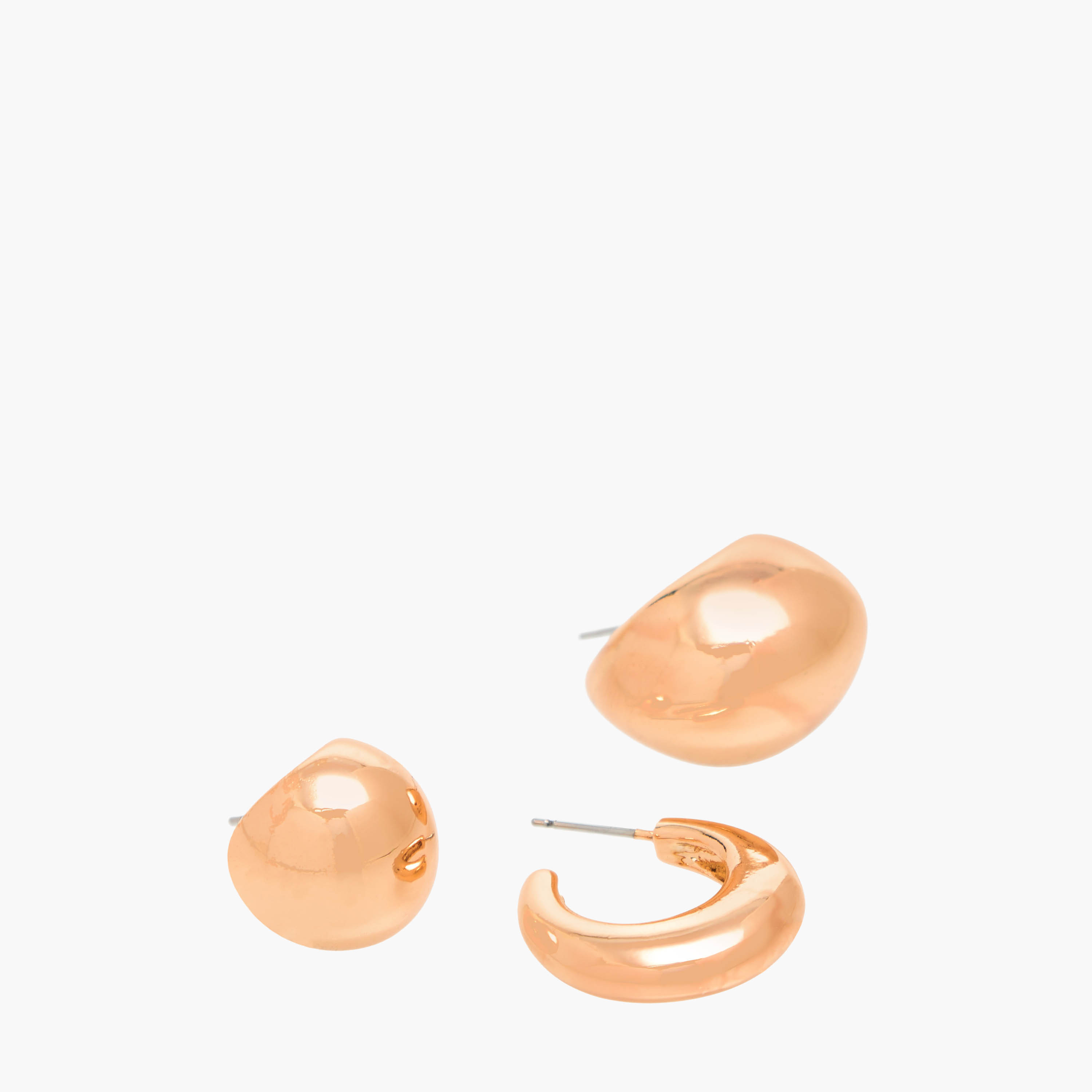 Flora Bella Pack of 3 Gold Tone Earrings with Pushback Closure-women-watchesandjewellery-jewellery-earrings-image-3