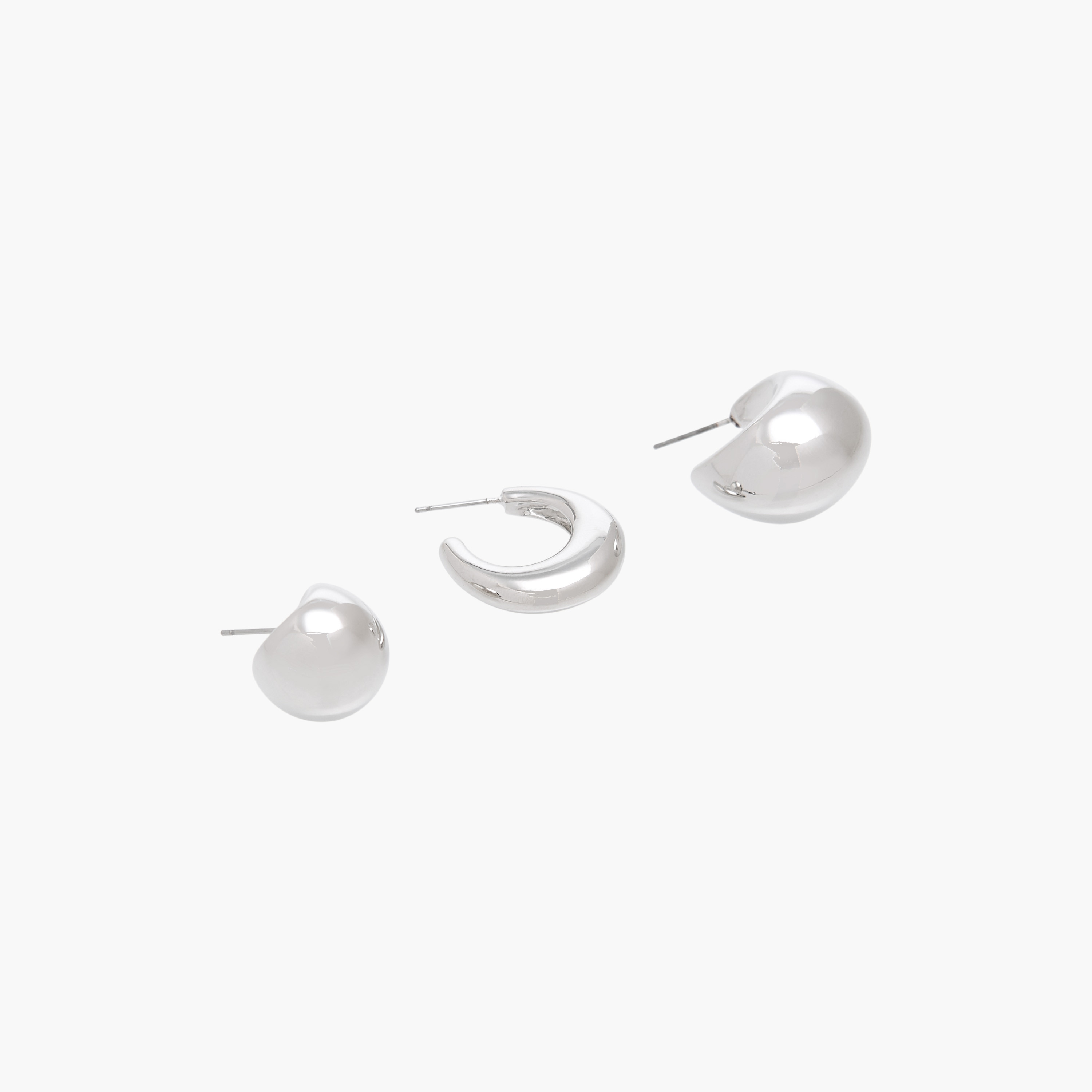Flora Bella Pack of 3 Gold Tone Earrings with Pushback Closure-women-watchesandjewellery-jewellery-earrings-image-2