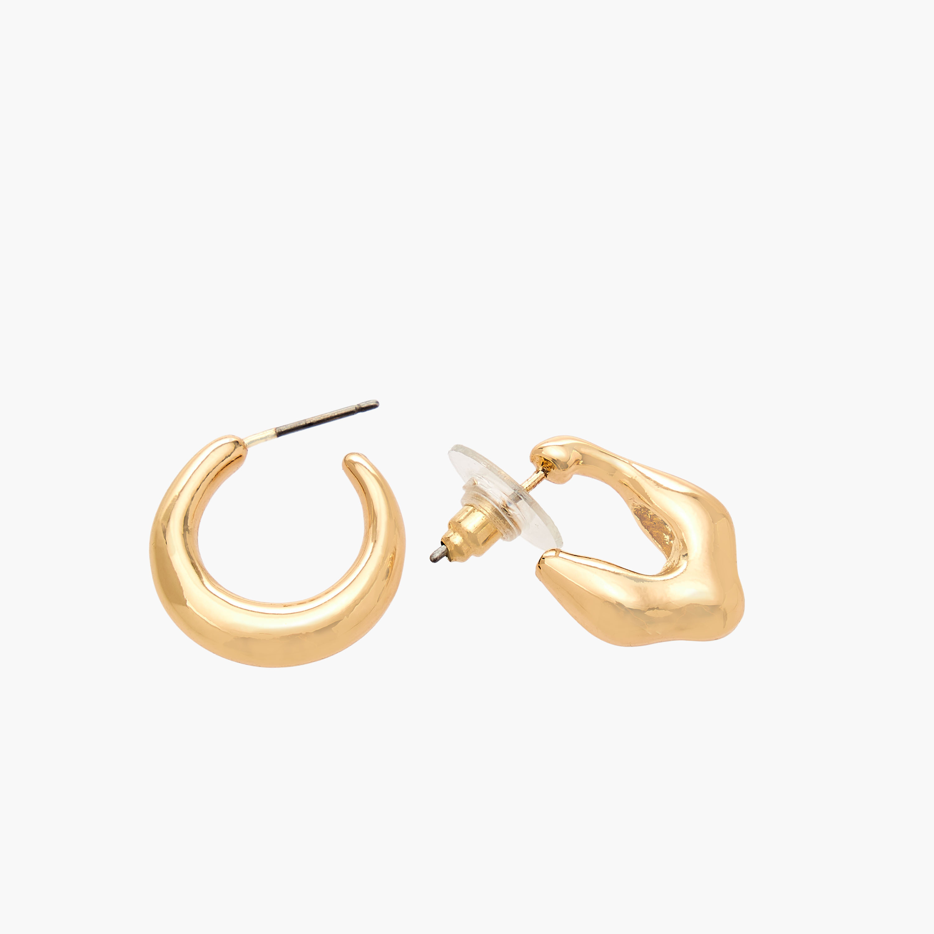 طقم حلقان طوق بلون ذهبي بمكبس إغلاق خلفي 6 قطع من فلورا بيلا-women-watchesandjewellery-jewellery-earrings-image-4