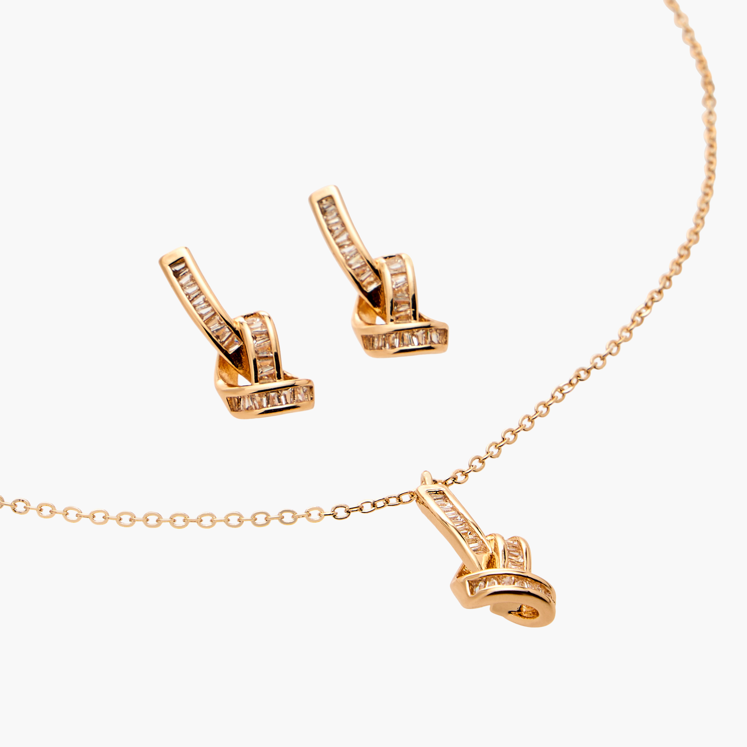 طقم حلق وعقد معدن مزين من قطعتين فلورا بيلا-women-watchesandjewellery-jewellery-jewellerysets-image-4
