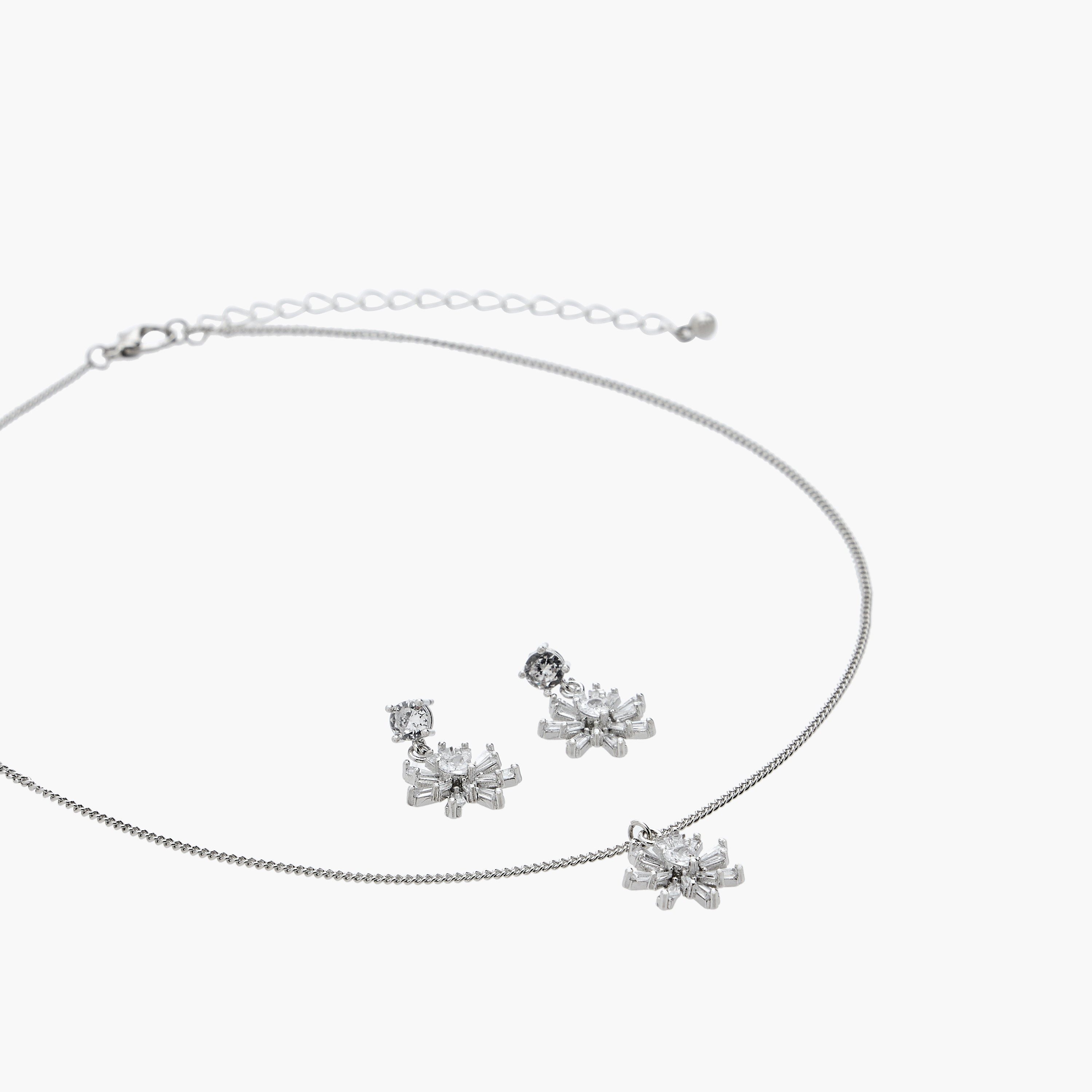 Flora Bella Set of 2 Embellished Metal Necklace and Earrings-women-watchesandjewellery-jewellery-jewellerysets-image-4