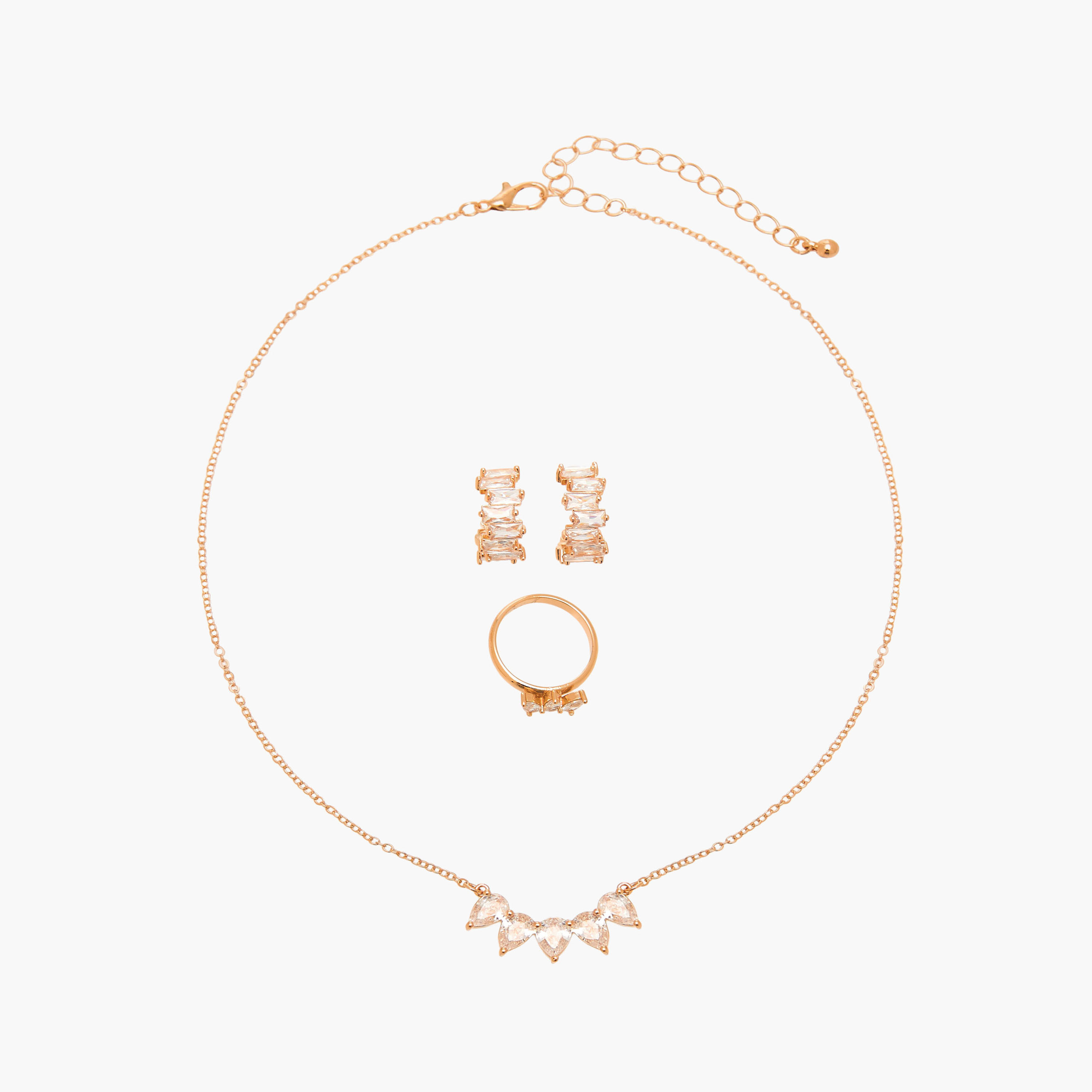 Flora Bella Metallic 3-Piece Jewellery Set-women-watchesandjewellery-jewellery-jewellerysets-image-1