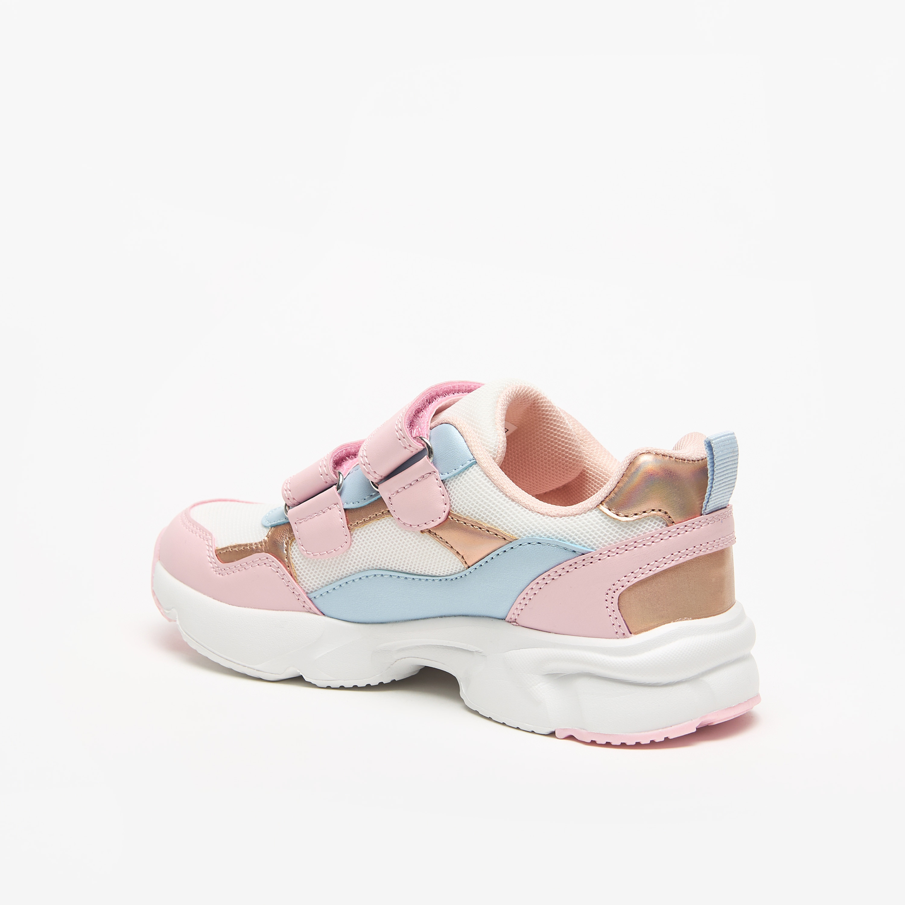 حذاء سنيكرز خفيف الوزن بطول الكاحل وشريط لاصق من ليتل ميسي-girls-shoes-sneakers-image-2