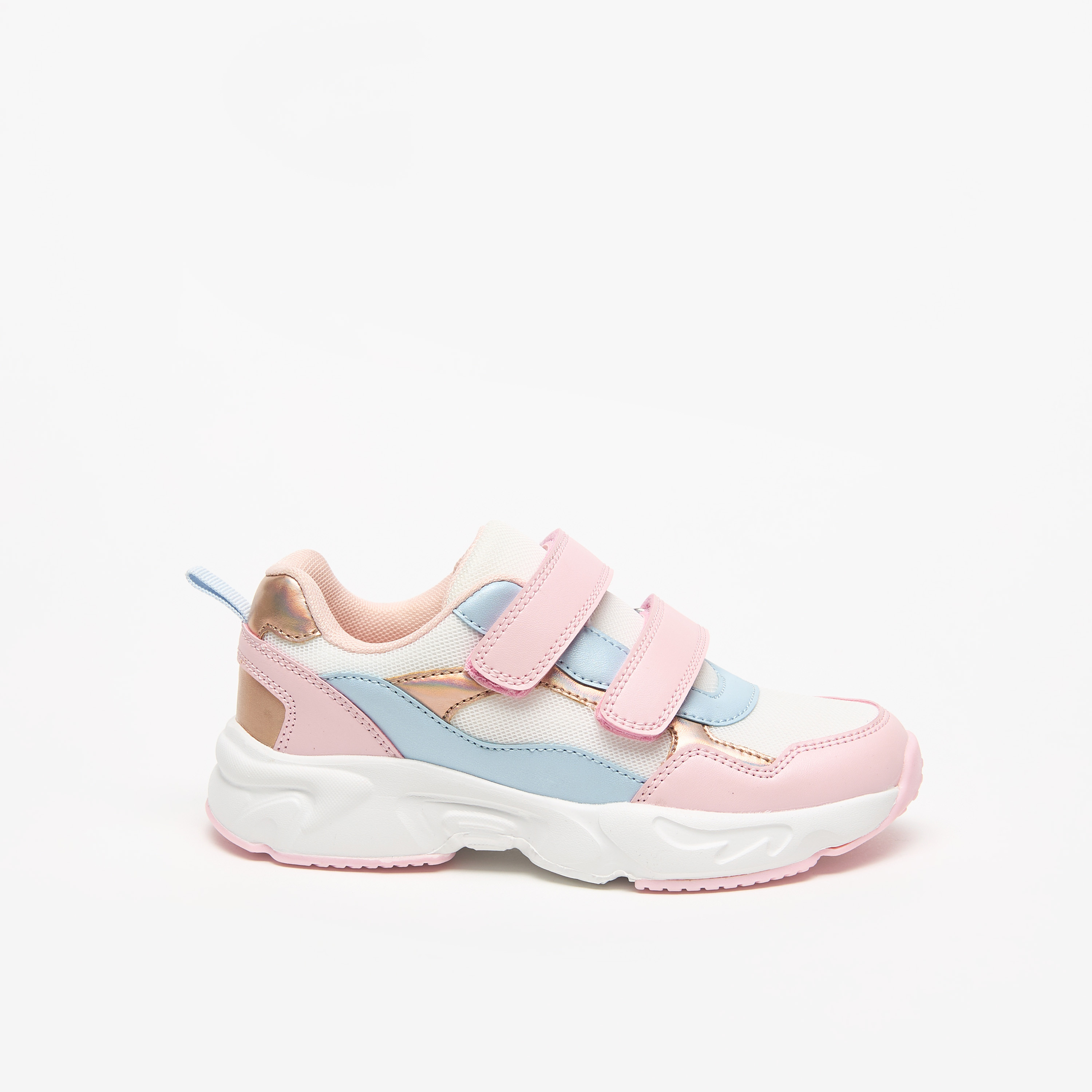 حذاء سنيكرز خفيف الوزن بطول الكاحل وشريط لاصق من ليتل ميسي-girls-shoes-sneakers-image-3