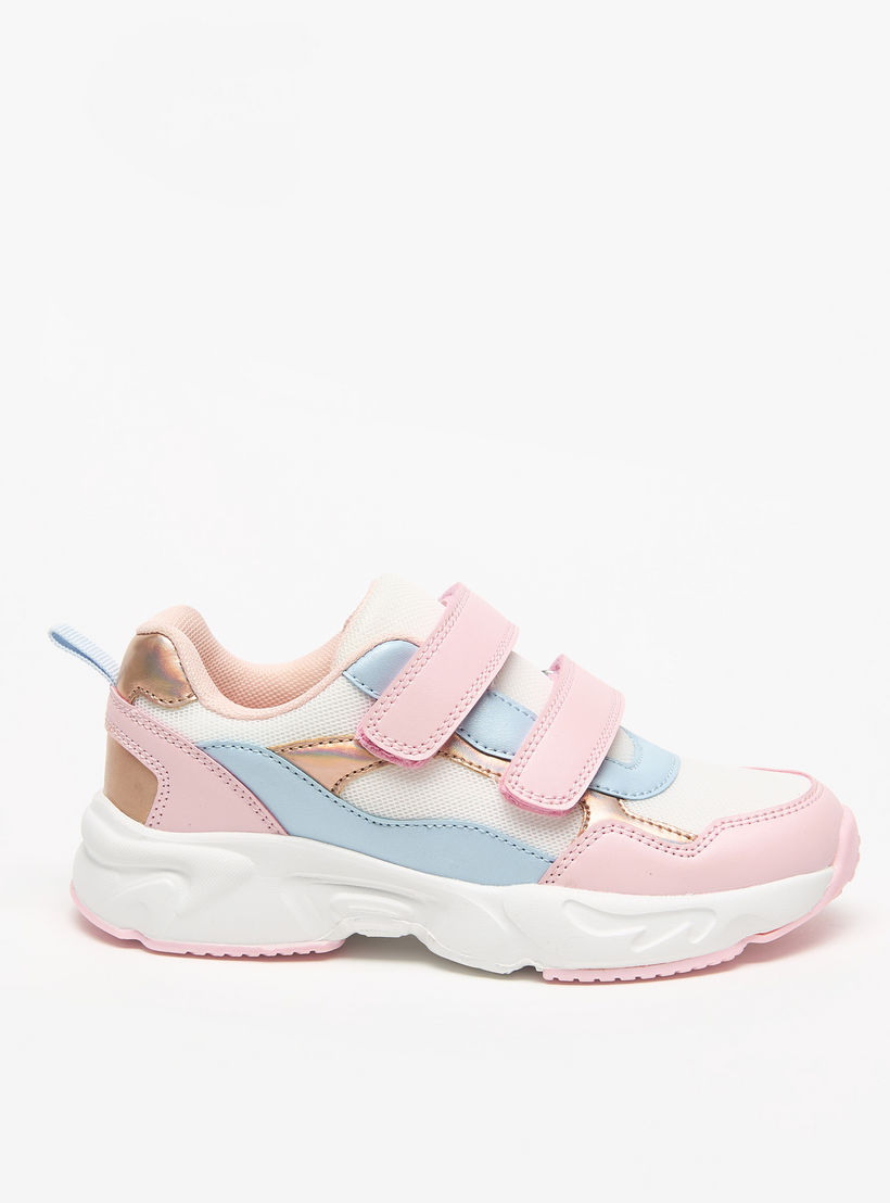 حذاء سنيكرز خفيف الوزن بطول الكاحل وشريط لاصق من ليتل ميسي-girls-shoes-sneakers-image-3