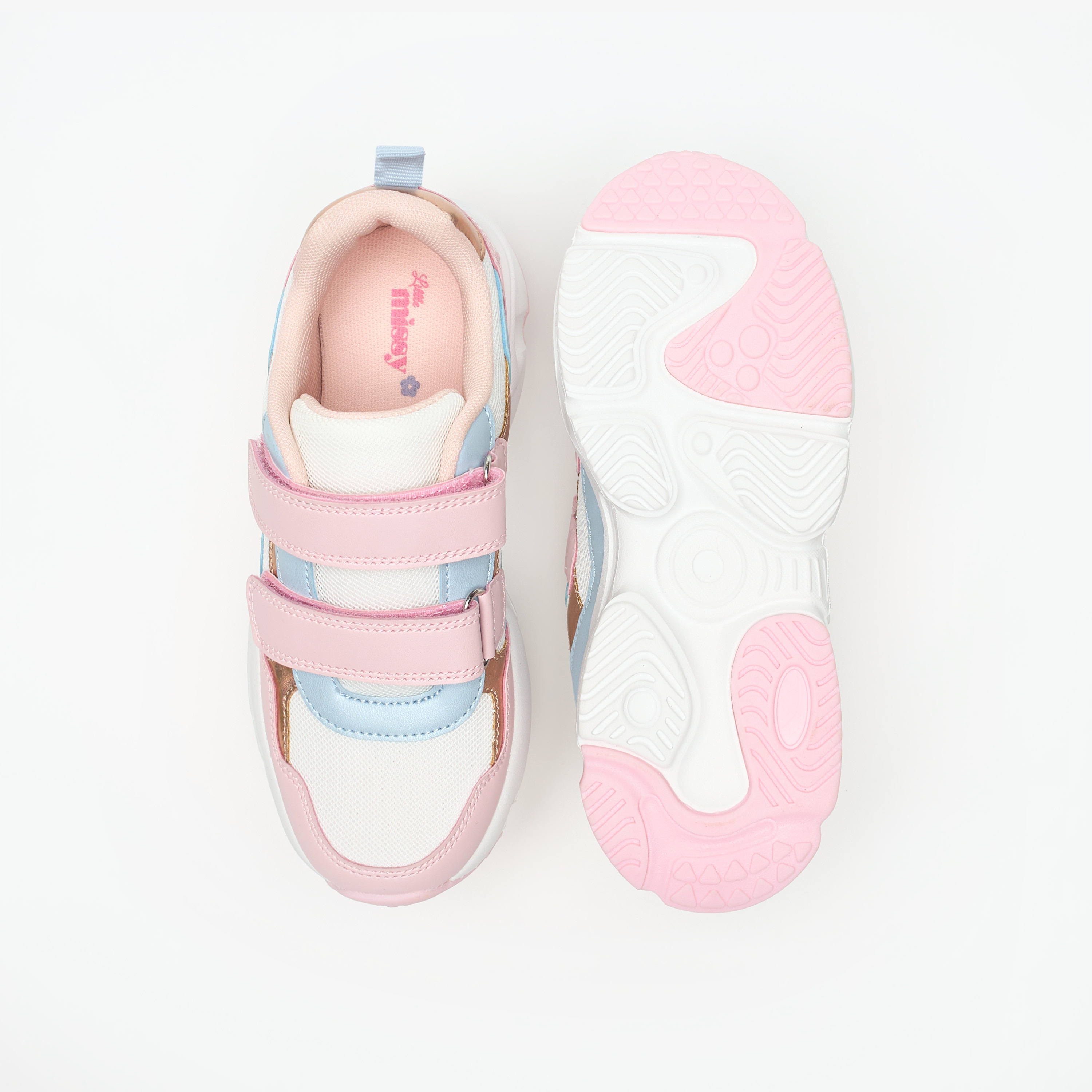 حذاء سنيكرز خفيف الوزن بطول الكاحل وشريط لاصق من ليتل ميسي-girls-shoes-sneakers-image-5