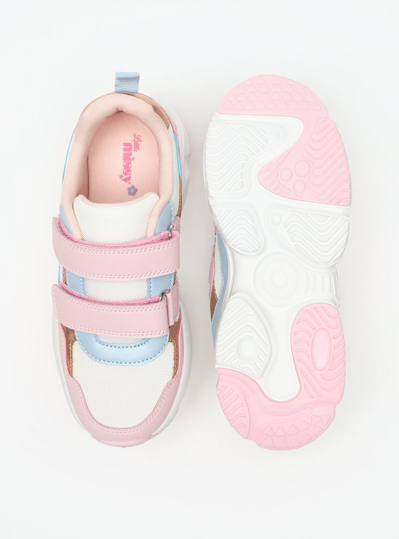 حذاء سنيكرز خفيف الوزن بطول الكاحل وشريط لاصق من ليتل ميسي-girls-shoes-sneakers-image-5