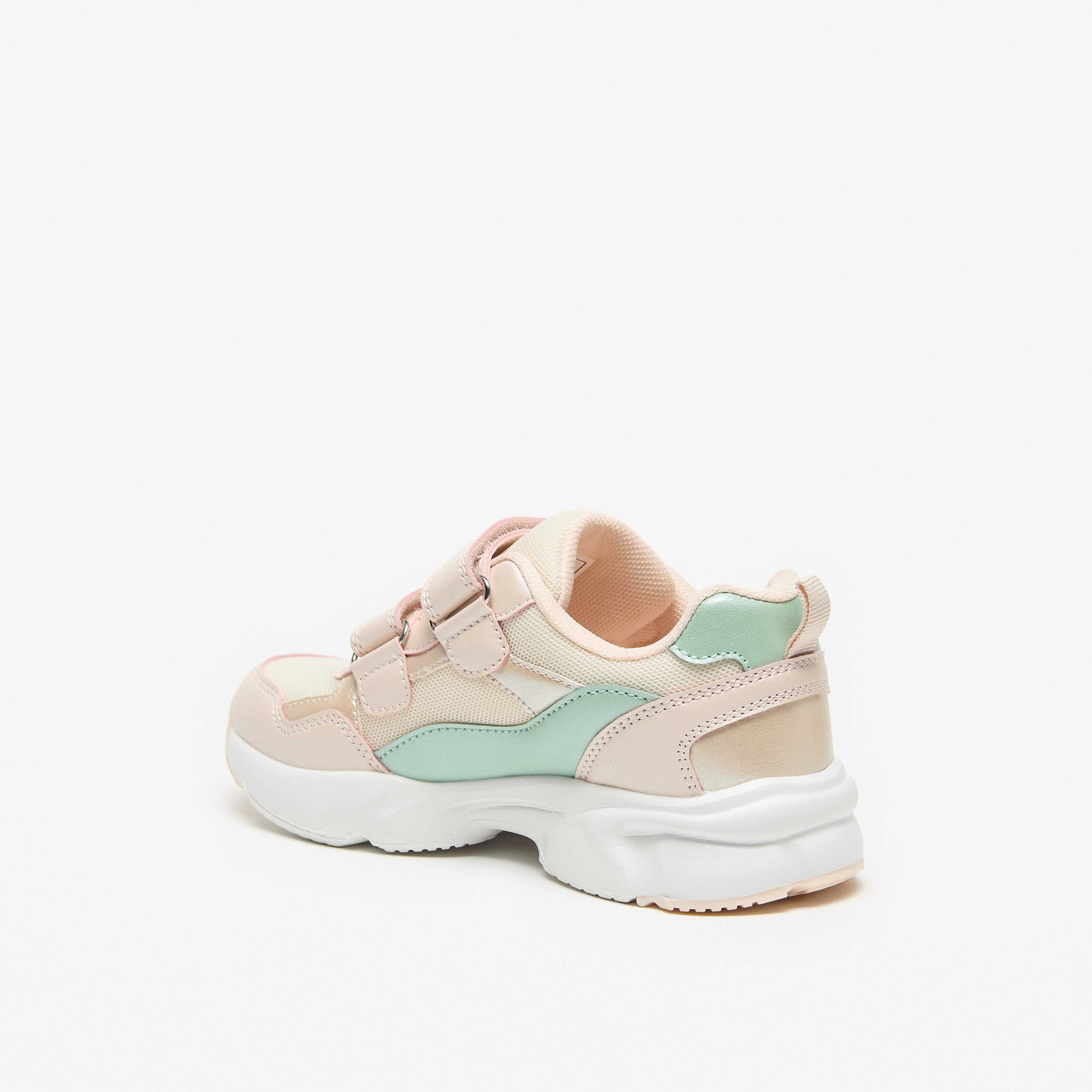 حذاء سنيكرز خفيف الوزن بطول الكاحل وشريط لاصق من ليتل ميسي-girls-shoes-sneakers-image-2