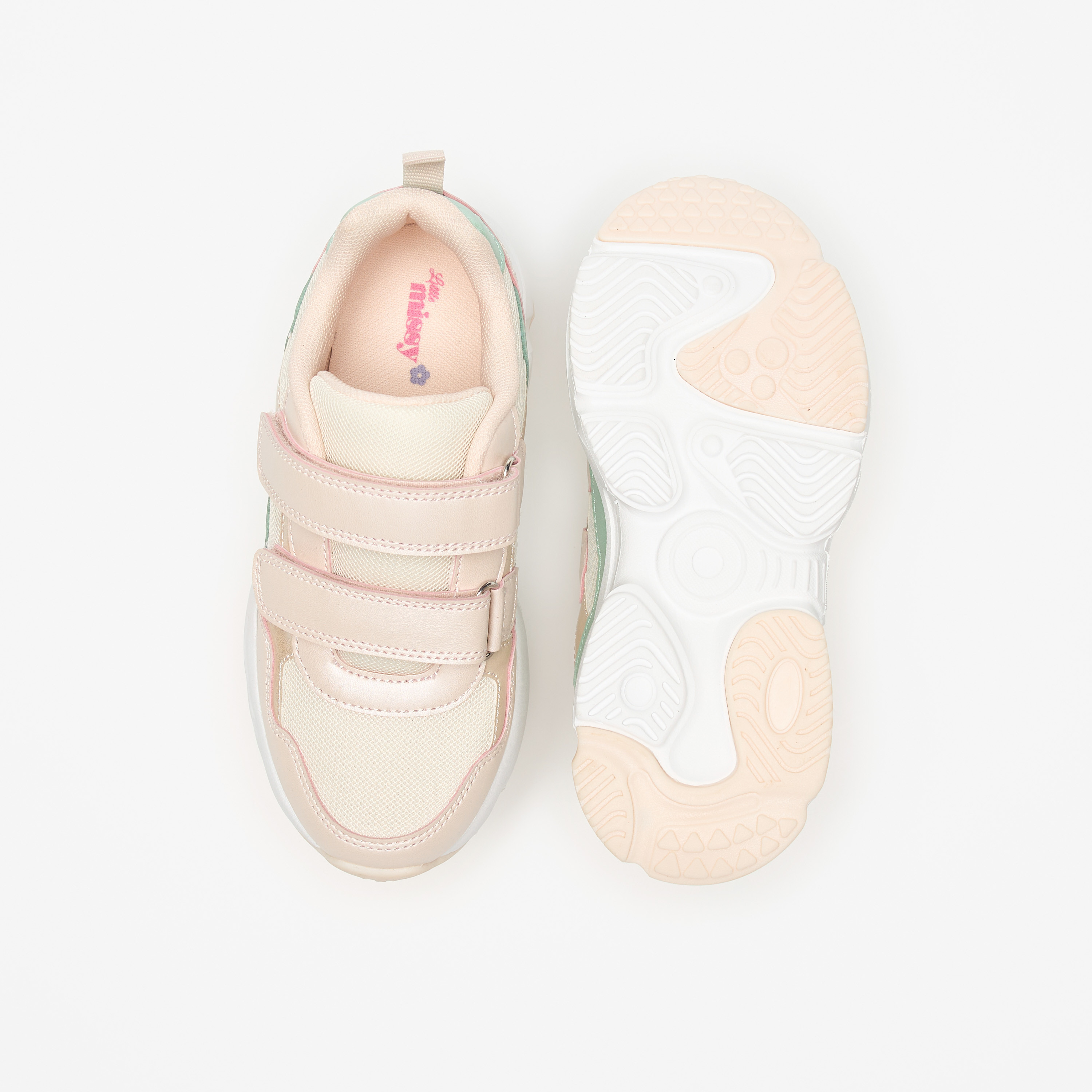حذاء سنيكرز خفيف الوزن بطول الكاحل وشريط لاصق من ليتل ميسي-girls-shoes-sneakers-image-5