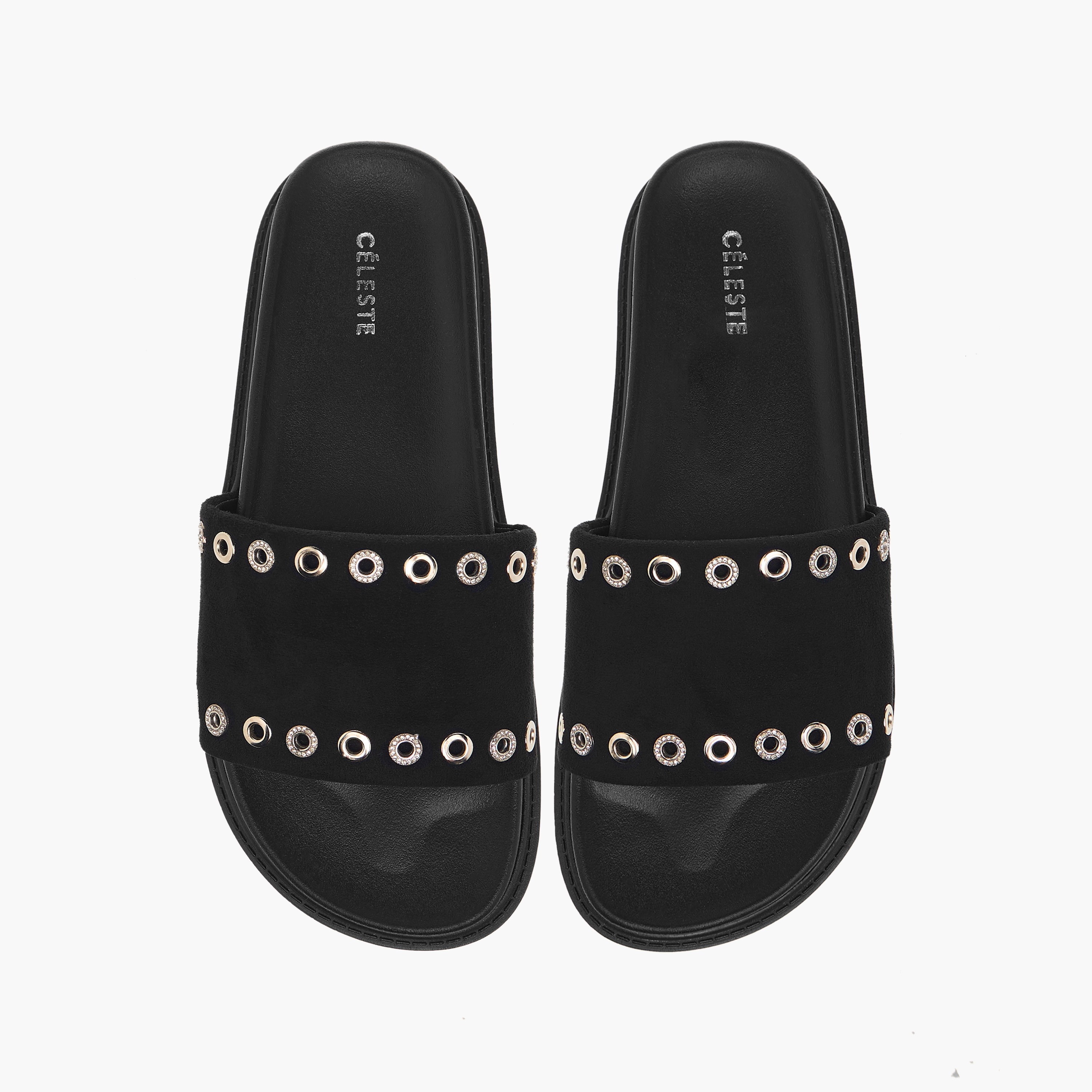 صندل مسطح سهل الارتداء بحلقات للنساء من سيليست-women-shoes-flats-sandals-image-1