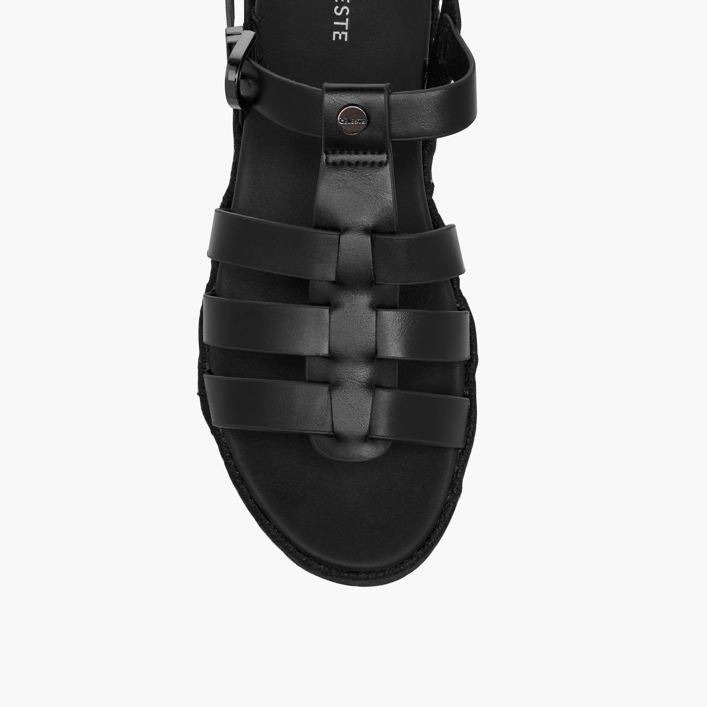 صندل فلاتفورم سادة مع إغلاق بإبزيم للنساء من سيلست-women-shoes-heels-image-4