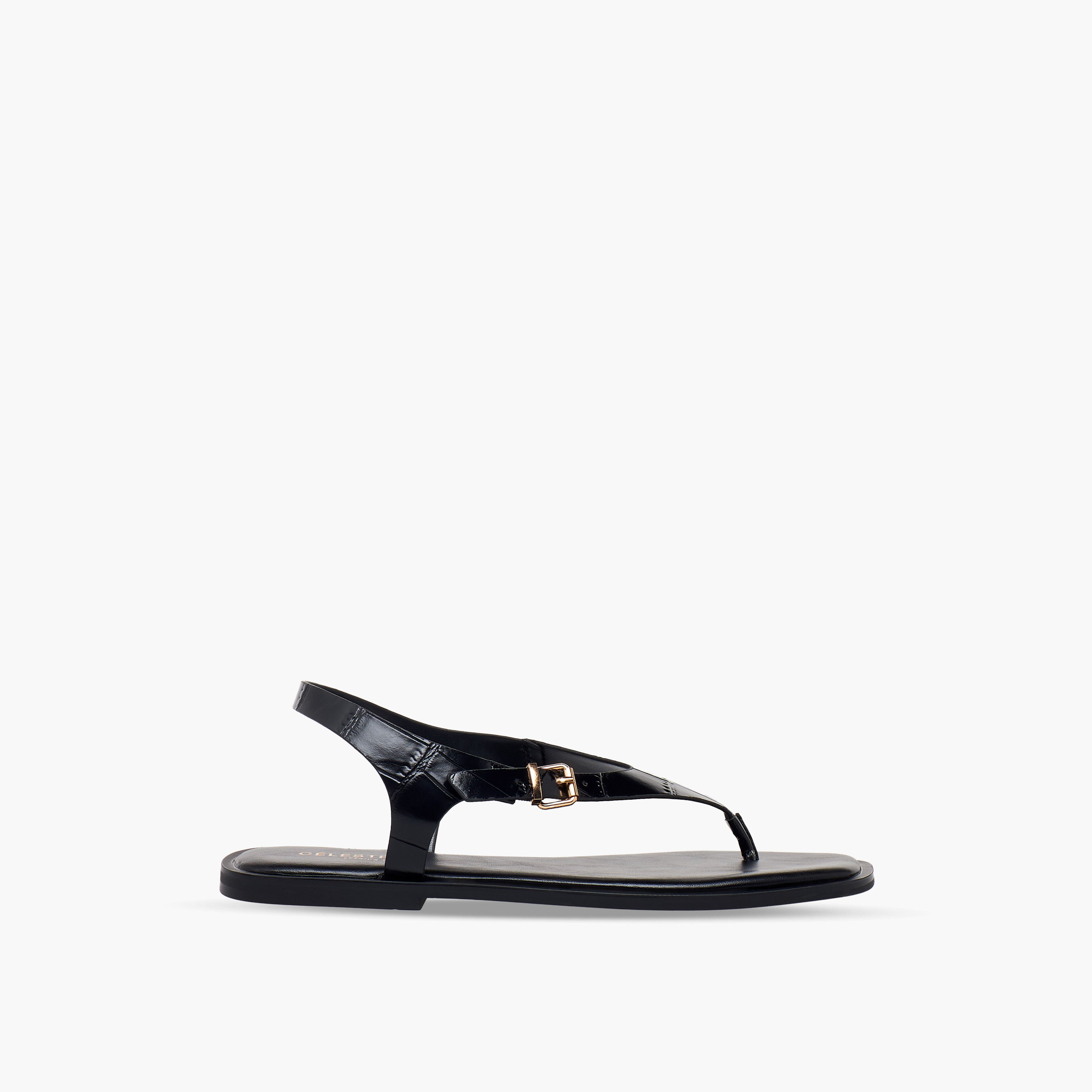 Celeste Women Textured Buckle Strap Sandals-women-shoes-sandals-flats-image-3