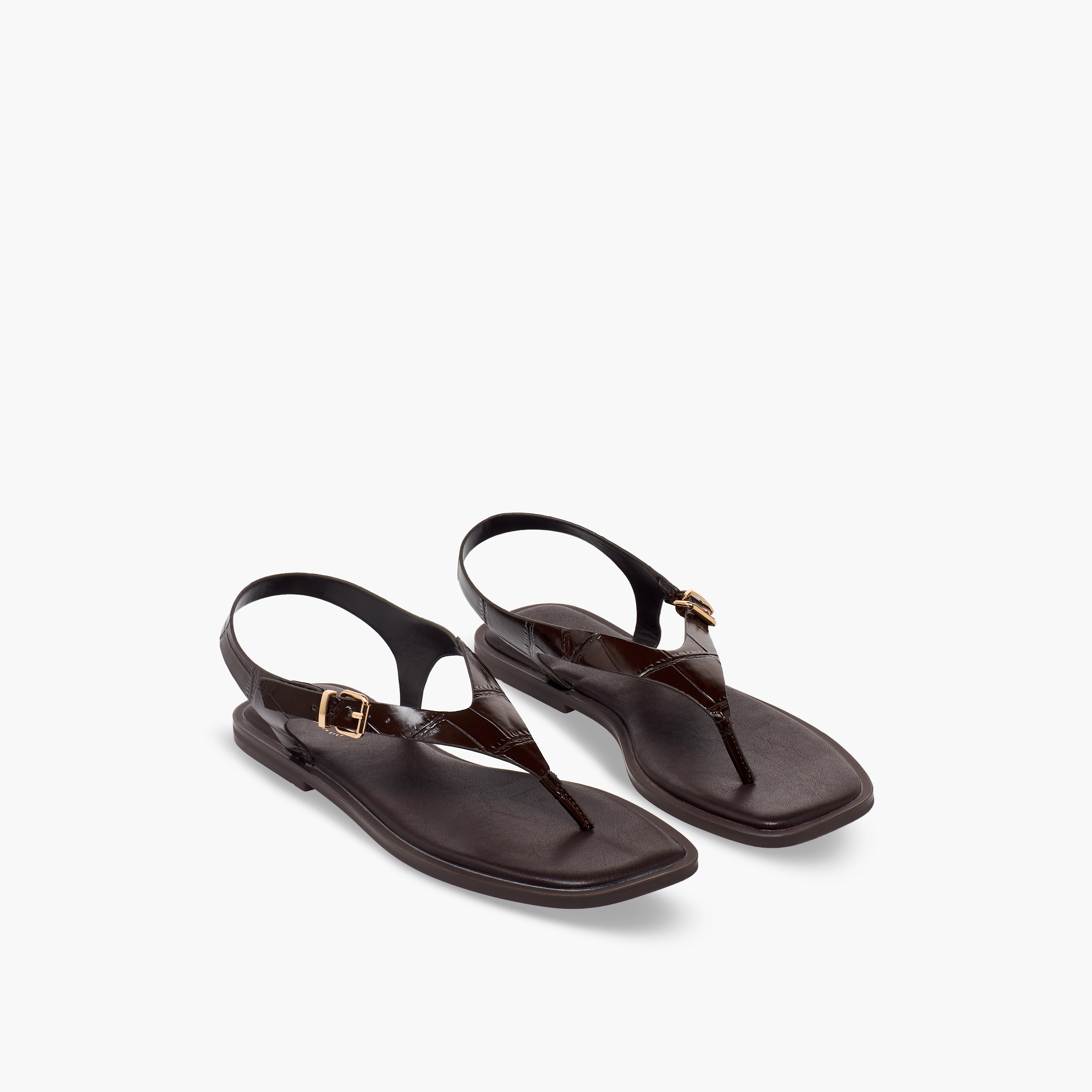 صندل بارز الملمس بحزام بإبزيم للنساء من سيليست-women-shoes-sandals-flats-image-1