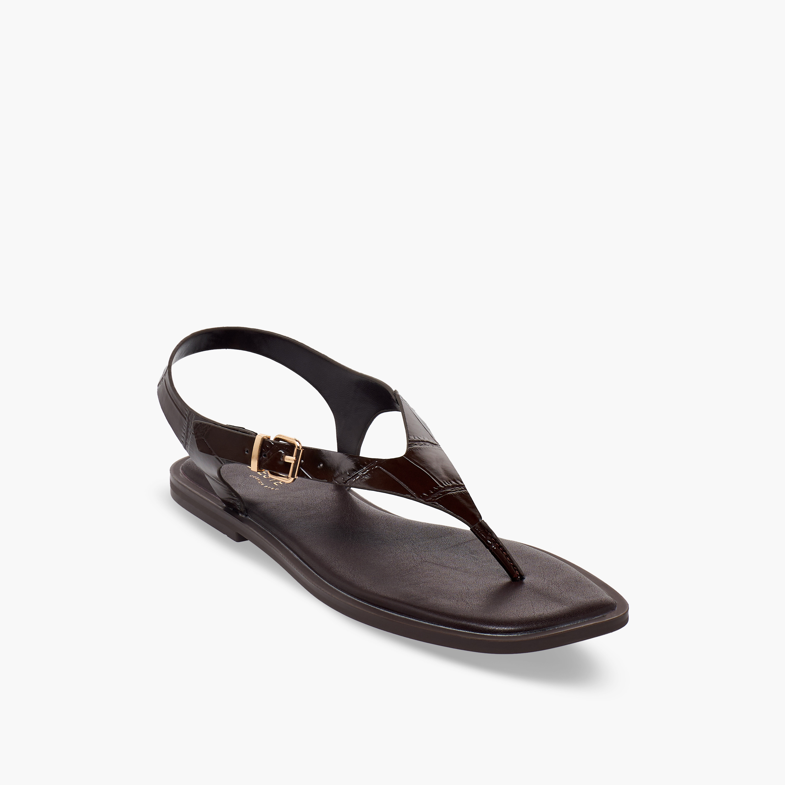 صندل بارز الملمس بحزام بإبزيم للنساء من سيليست-women-shoes-sandals-flats-image-2