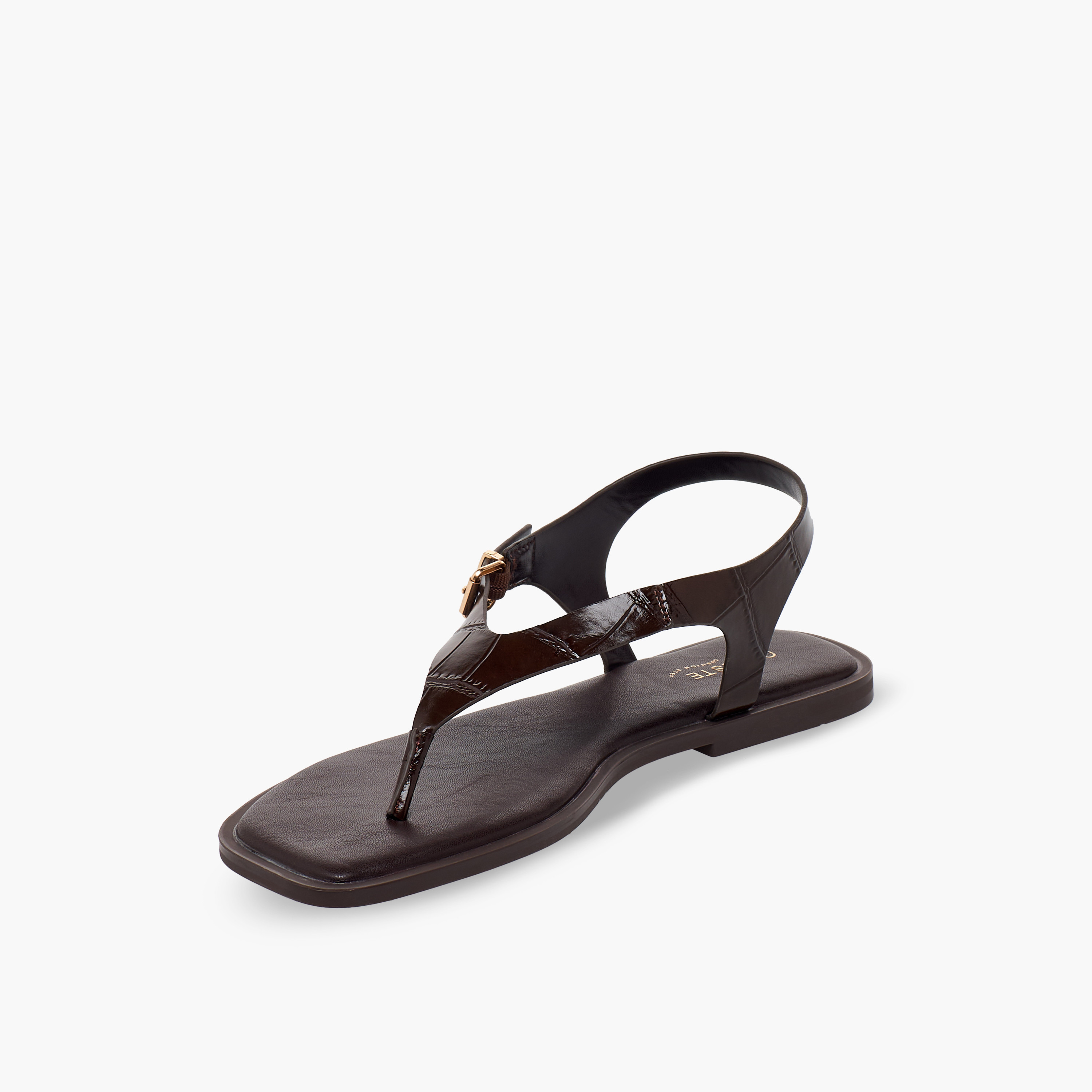 صندل بارز الملمس بحزام بإبزيم للنساء من سيليست-women-shoes-sandals-flats-image-4