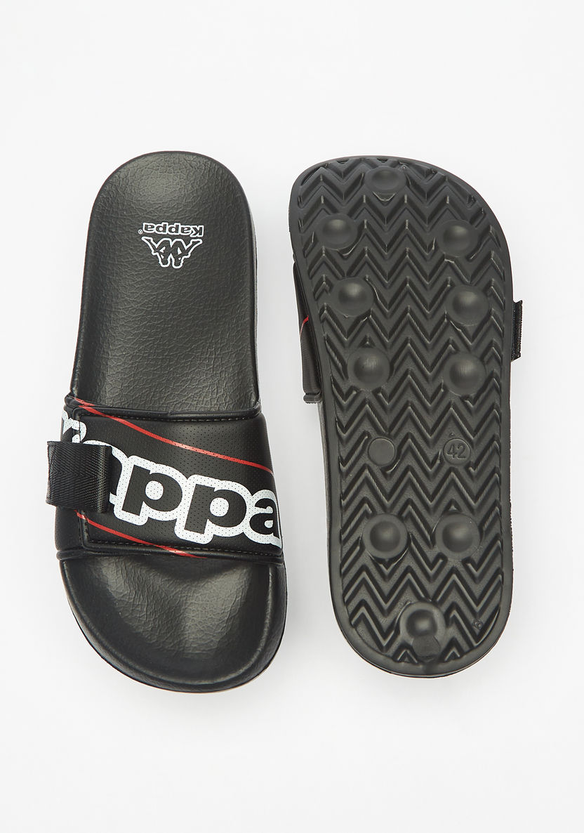 Kappa Men's Logo Print Slip-On Slide Slippers-Men%27s Flip Flops & Beach Slippers-image-4