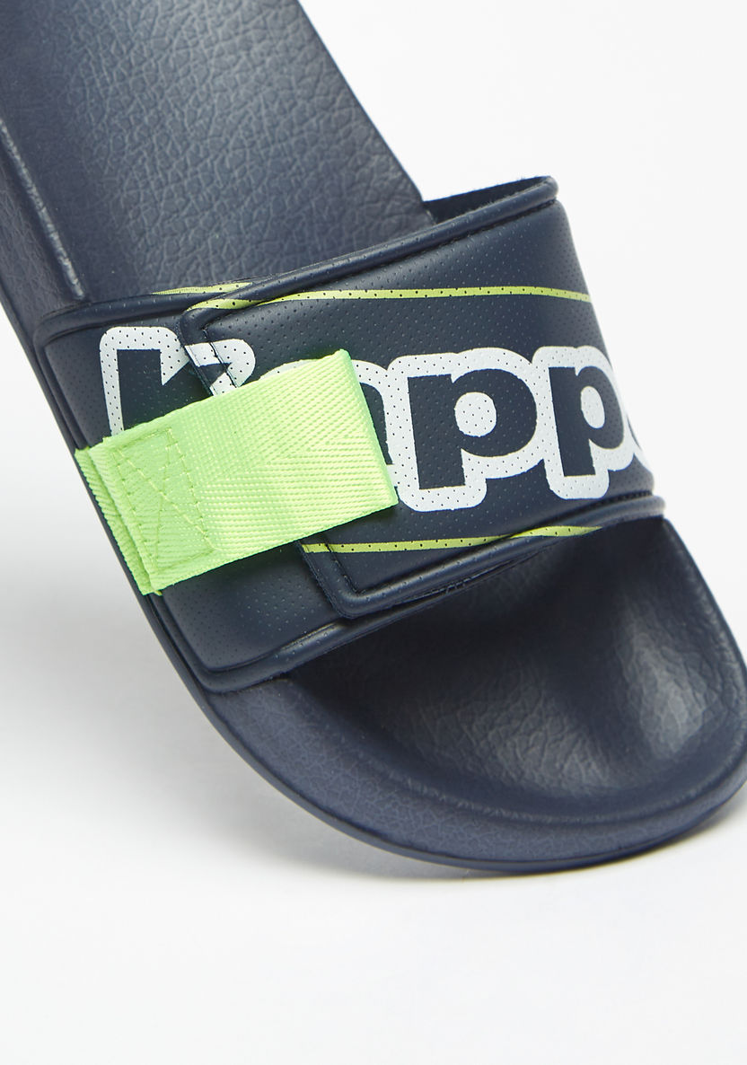 Kappa Men's Logo Print Slip-On Slide Slippers-Men%27s Flip Flops & Beach Slippers-image-3
