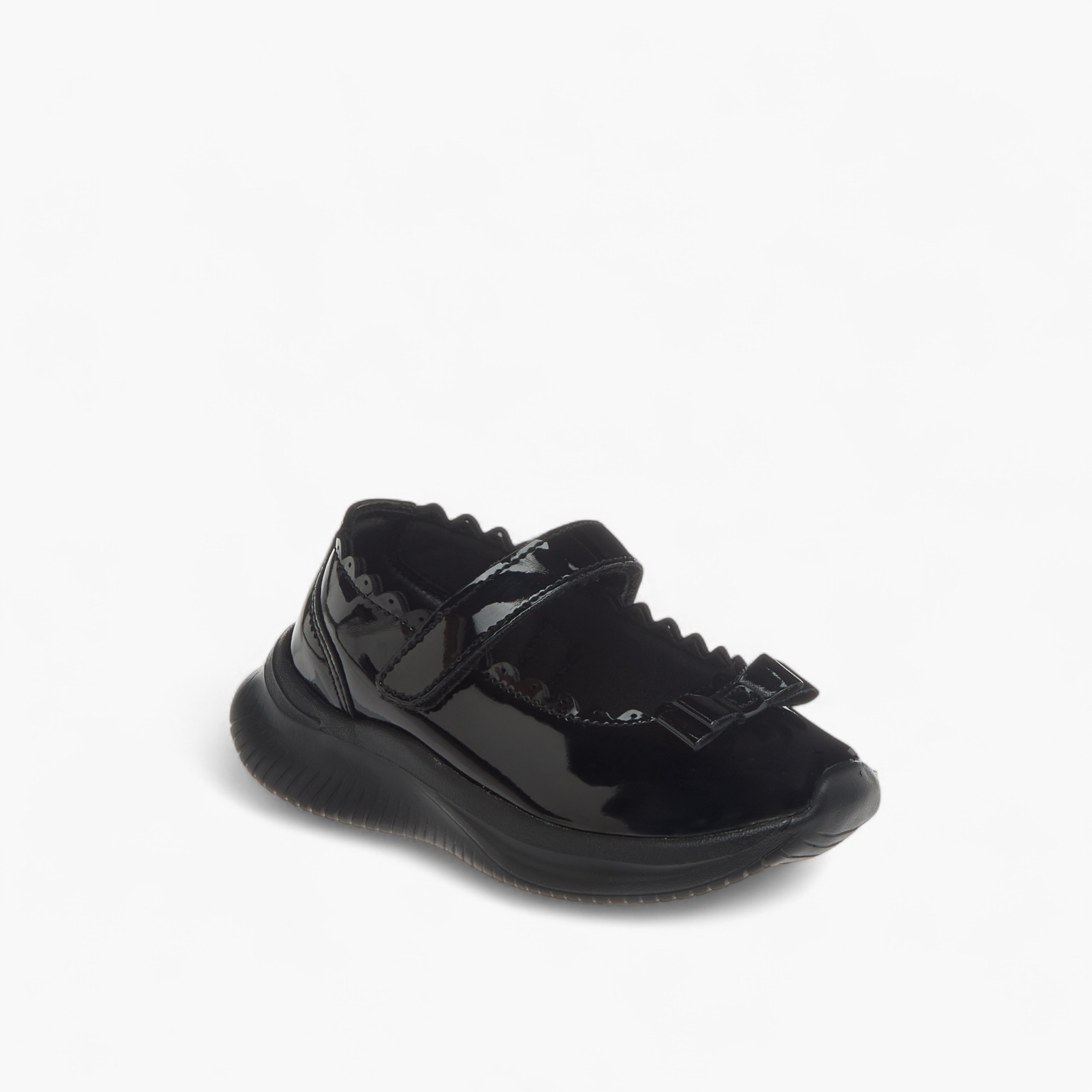 Dash Bow Accent School Shoes with Hook and Loop Closure-girls-shoes-schoolshoes-image-2