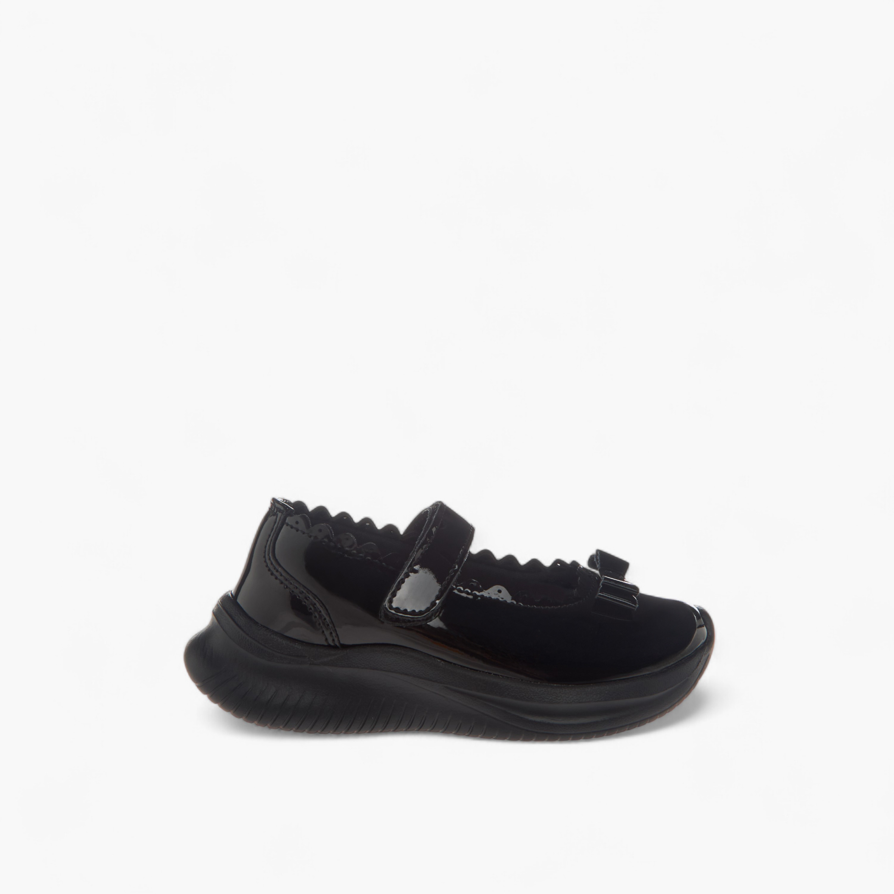 Dash Bow Accent School Shoes with Hook and Loop Closure-girls-shoes-schoolshoes-image-3