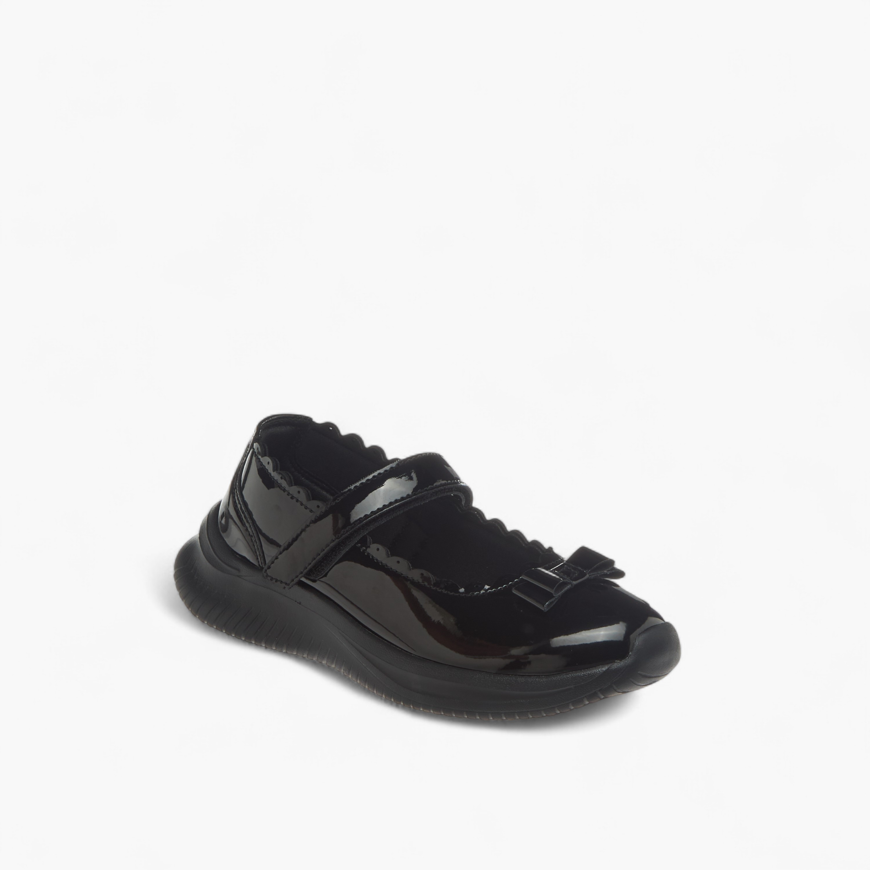 Dash Bow Accent School Shoes with Hook and Loop Closure-girls-shoes-schoolshoes-image-2