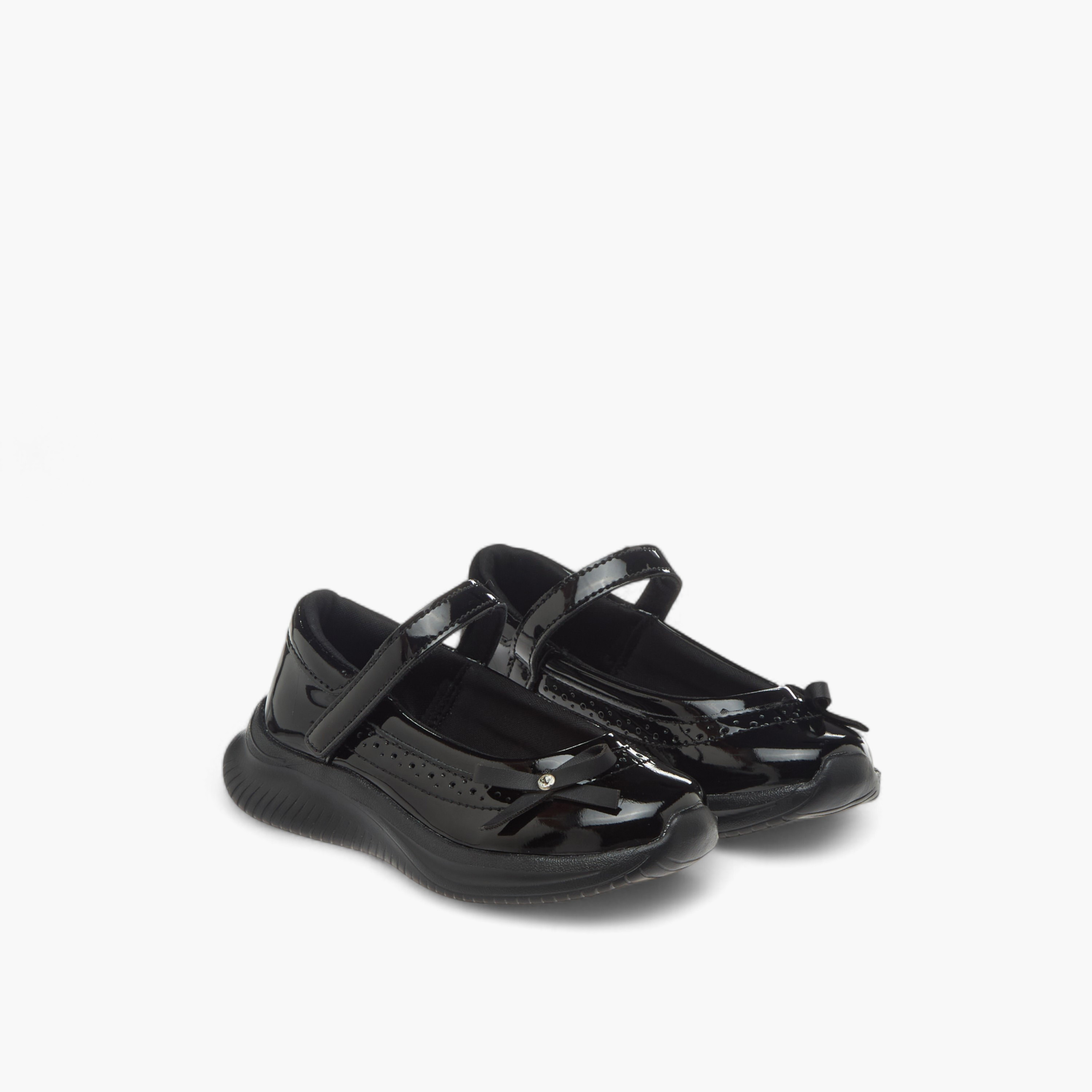 حذاء مدرسي بشريط إغلاق لاصق وفيونكة من داش-girls-shoes-maryjanes-image-1