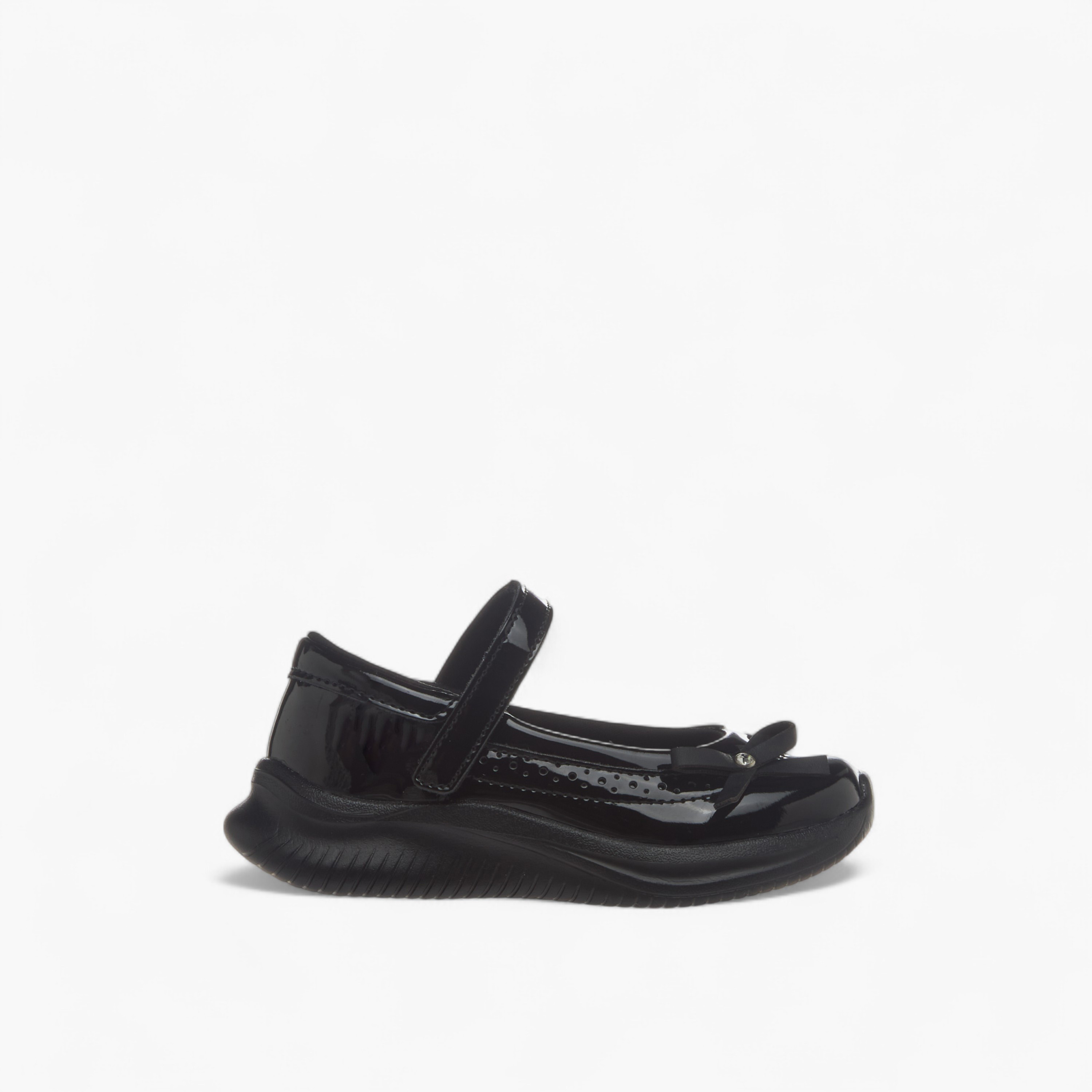 Dash Bow Accent School Shoes with Hook and Loop Closure-girls-shoes-schoolshoes-image-3