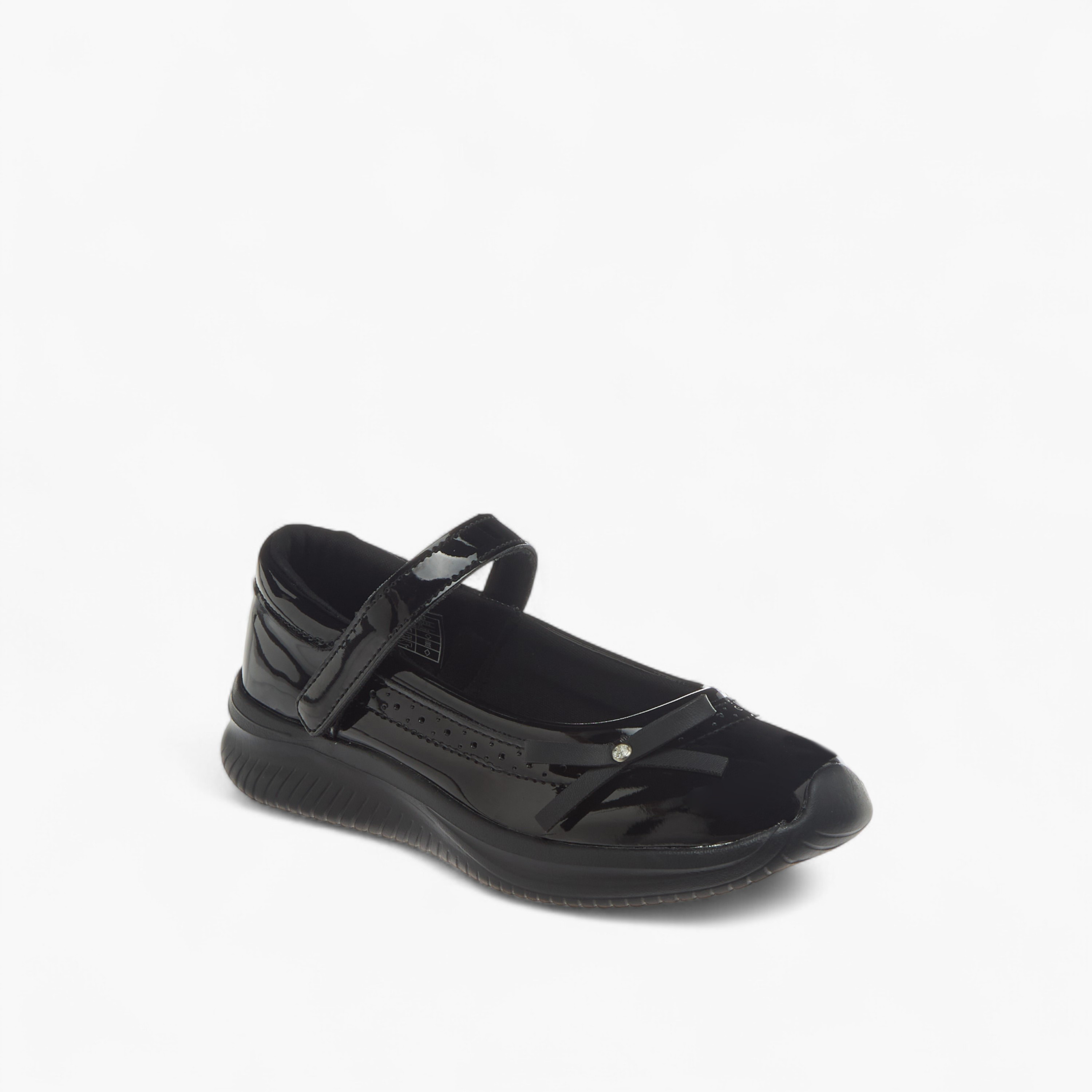 Dash Bow Accent School Shoes with Hook and Loop Closure-girls-shoes-schoolshoes-image-2