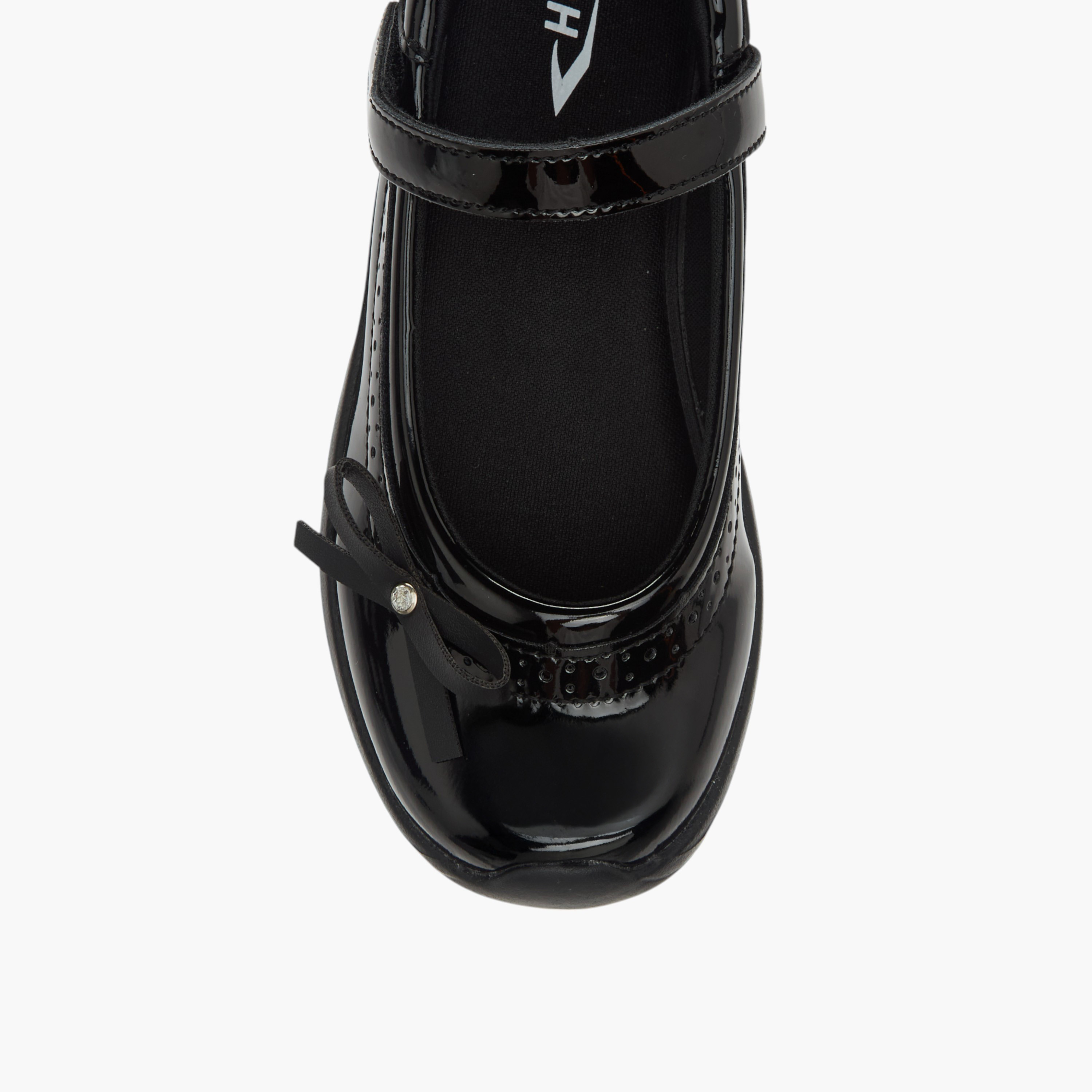 Dash Bow Accent School Shoes with Hook and Loop Closure-girls-shoes-schoolshoes-image-4