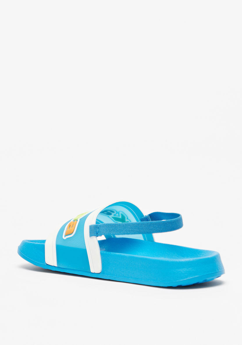 Kappa Boys' Logo Detail Slip-On Slide Slippers with Elastic Strap-Boy%27s Flip Flops & Beach Slippers-image-1