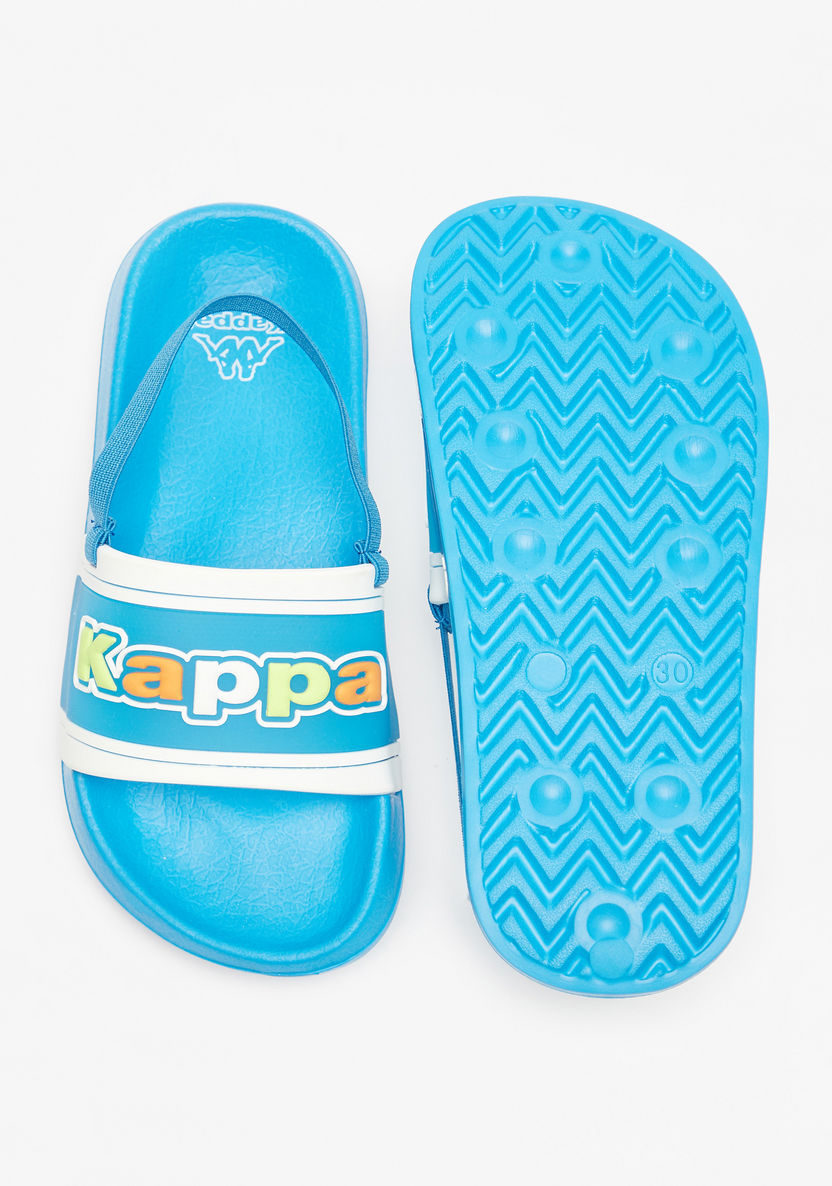Kappa Boys' Logo Detail Slip-On Slide Slippers with Elastic Strap-Boy%27s Flip Flops & Beach Slippers-image-3