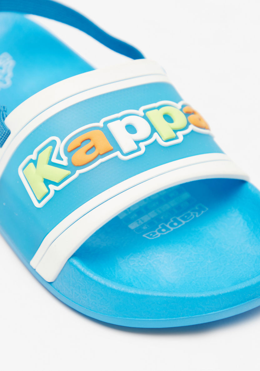 Kappa Boys' Logo Detail Slip-On Slide Slippers with Elastic Strap-Boy%27s Flip Flops & Beach Slippers-image-4