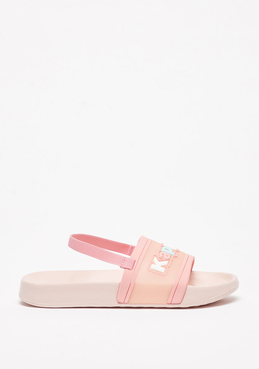 Kappa Girls' Logo Detail Slip-On Slide Slippers with Elastic Strap-Girl%27s Flip Flops & Beach Slippers-image-2