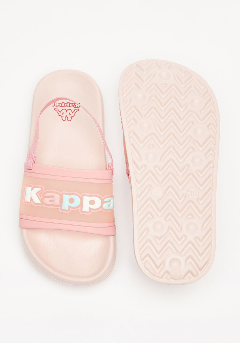 Kappa Girls' Logo Detail Slip-On Slide Slippers with Elastic Strap-Girl%27s Flip Flops & Beach Slippers-image-3
