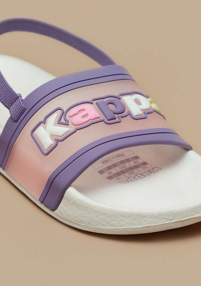 Kappa Girls' Logo Detail Slip-On Slide Slippers with Elastic Strap-Girl%27s Flip Flops & Beach Slippers-image-4