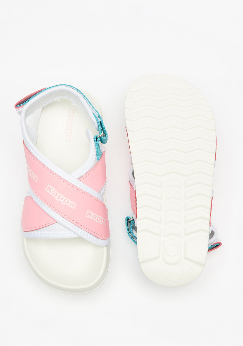 Kappa Girls' Logo Print Cross Strap Sandals-Girl%27s Sandals-image-3