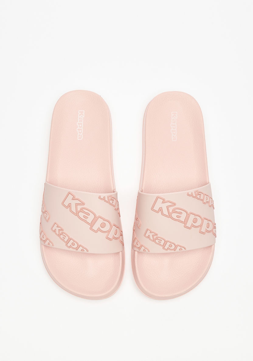 Kappa Women's Logo Embossed Slide Sandals-Women%27s Flip Flops & Beach Slippers-image-0