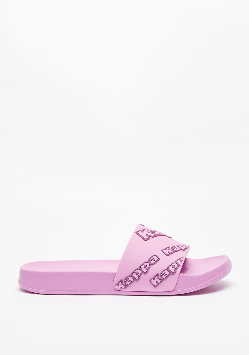 Kappa Women's Logo Embossed Slide Sandals-Women%27s Flip Flops & Beach Slippers-image-2