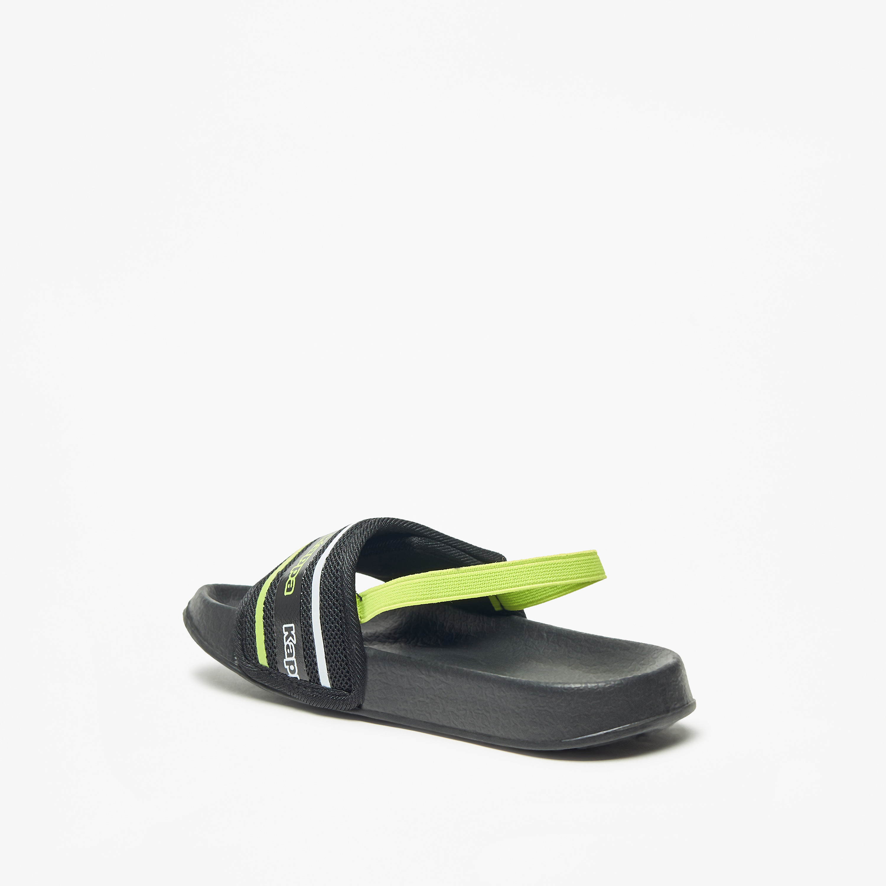 Kappa Boys' Logo Print Slides with Elasticated Backstrap-boys-shoes-flipflopsandslides-image-2