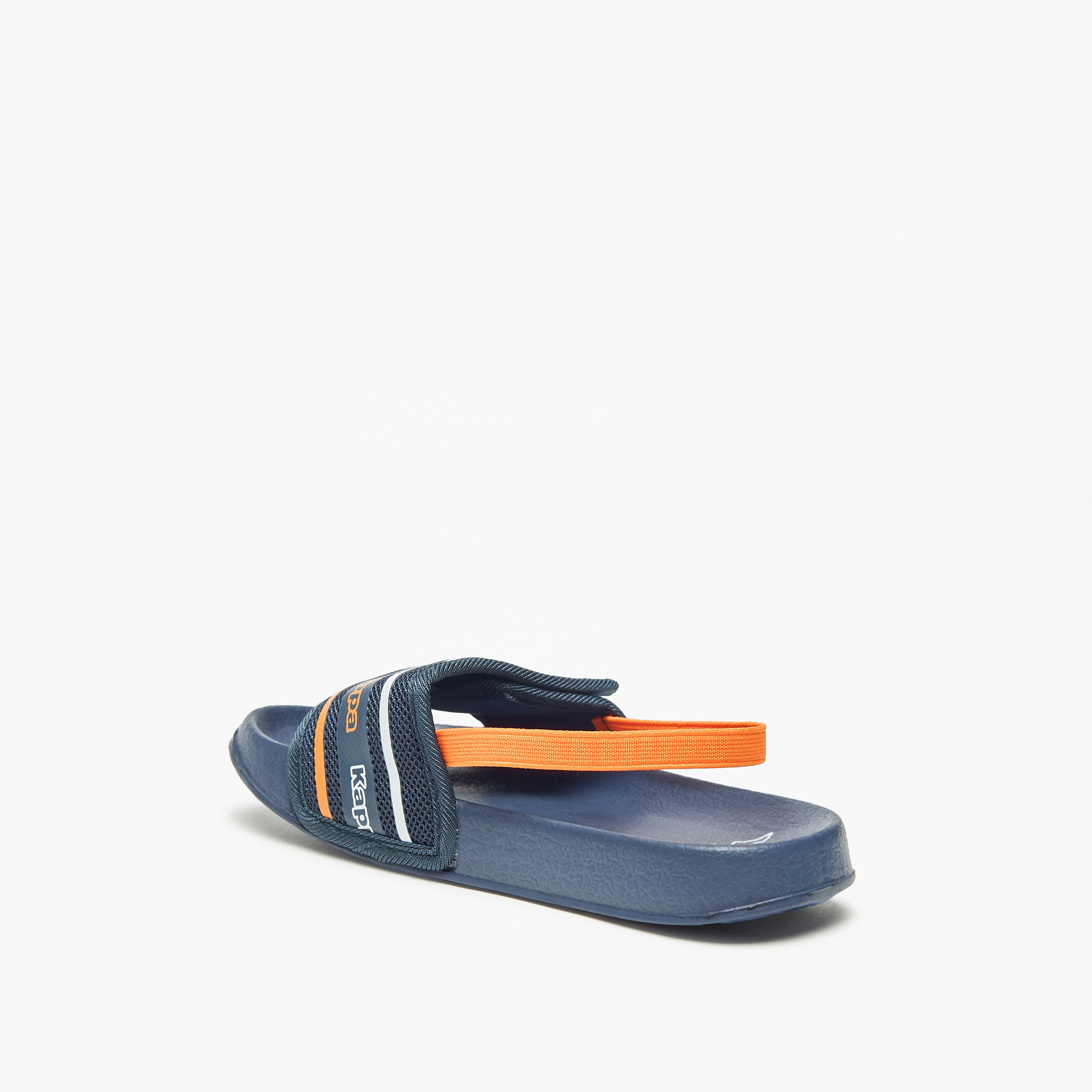 Kappa Boys' Logo Print Slides with Elasticated Backstrap-boys-shoes-flipflopsandslides-image-7