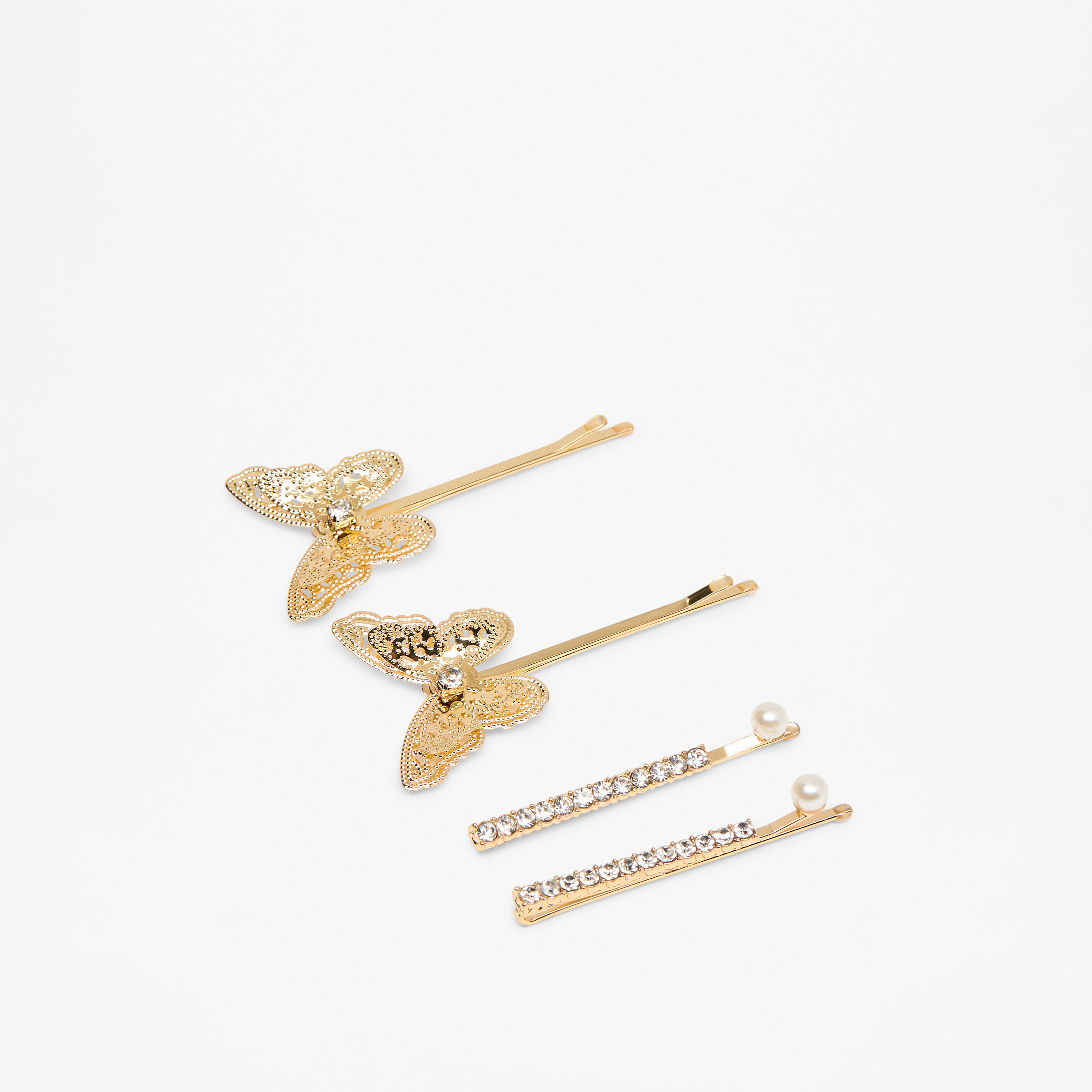 Flora Bella Butterfly Embellished Hair Clip - Set of 4-girls-accessories-hairaccessories-image-1