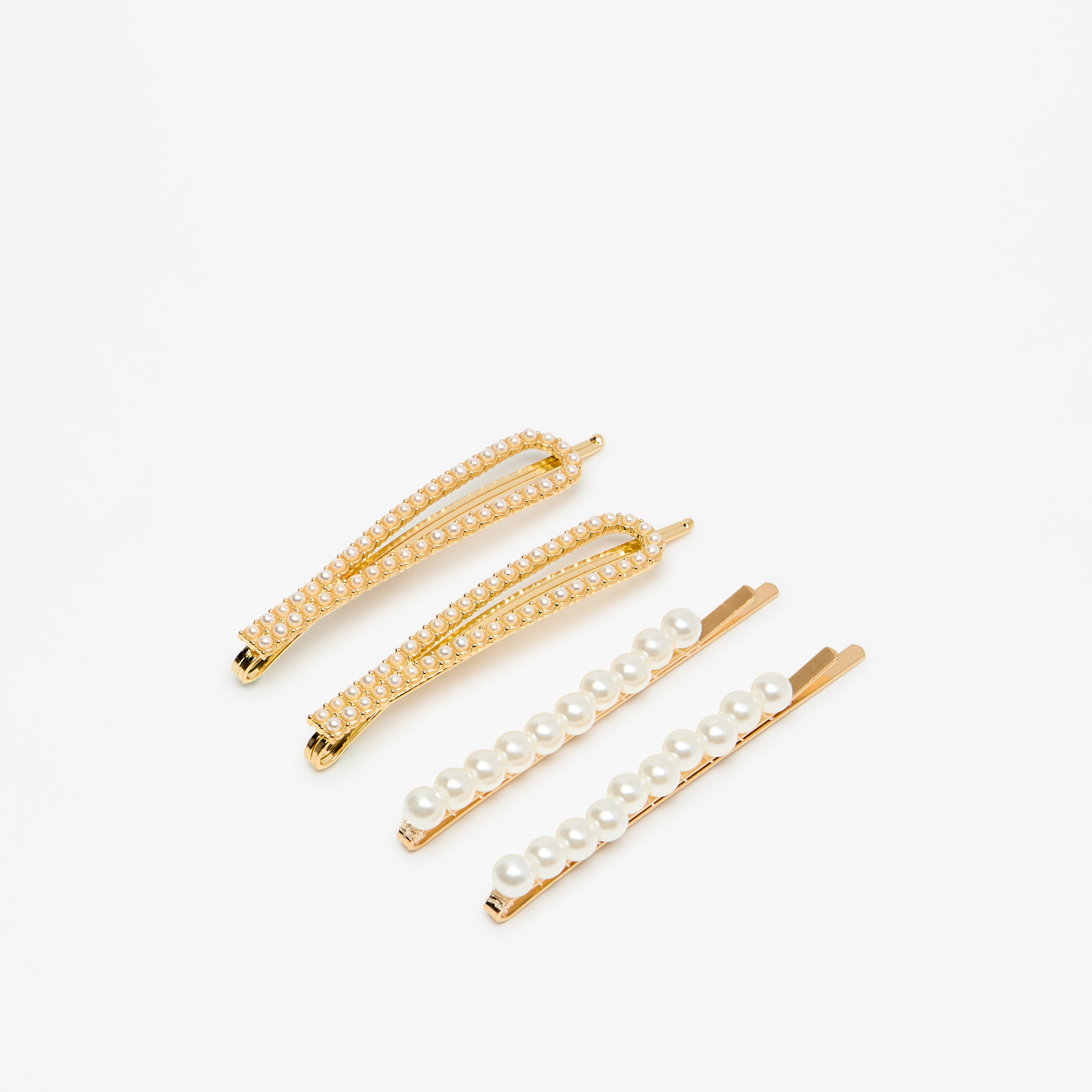مشابك شعر مزينة باللؤلؤ من فلورا بيلا - طقم 4 قطع-girls-accessories-hairaccessories-image-1
